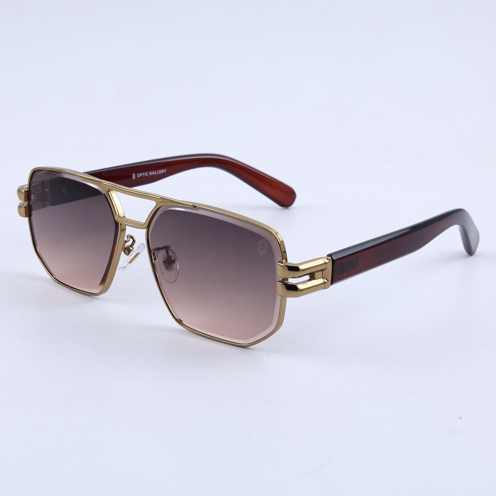 OG Royal Ember | Gold Frame Navigator Sunglasses with Rose Gradient Lenses