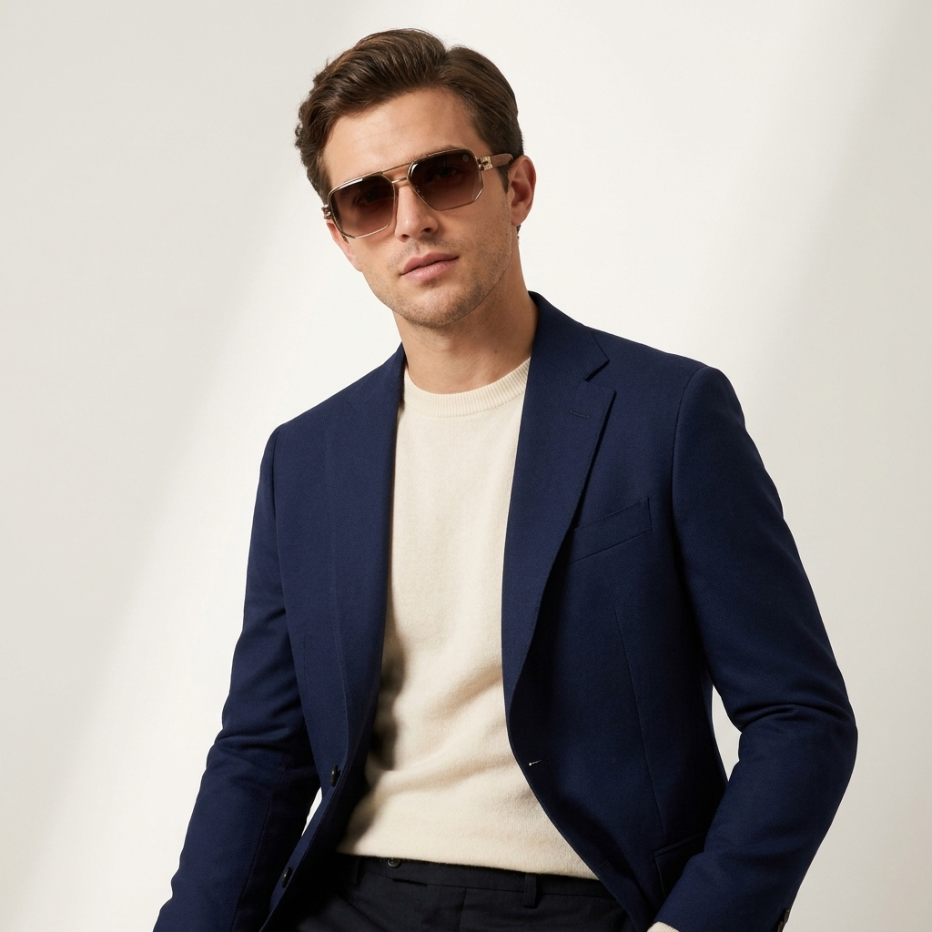 OG Royal Ember | Gold Frame Navigator Sunglasses with Rose Gradient Lenses