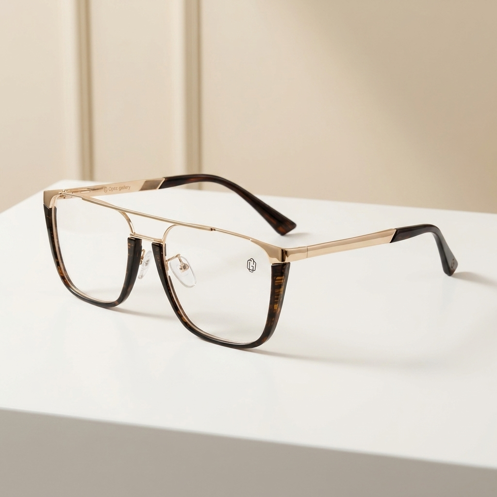 OG Royal Regent | Luxury Gold Browline Square Frame Eyewear