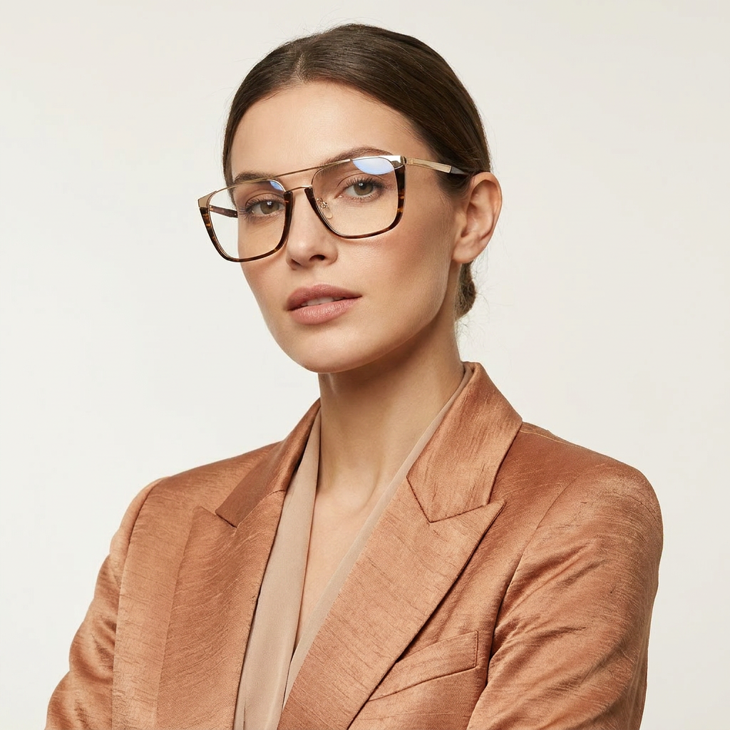 OG Royal Regent | Luxury Gold Browline Square Frame Eyewear
