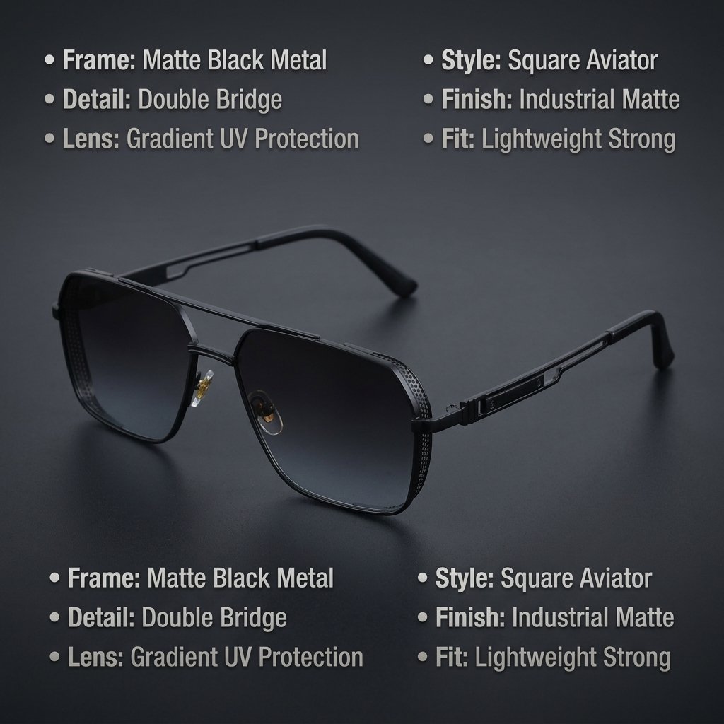 OG Royale Aviator Luxe | Gold Gradient Square Sunglasses