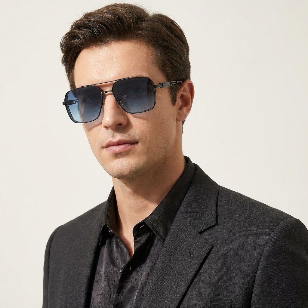 OG Royale Aviator Luxe | Gold Gradient Square Sunglasses