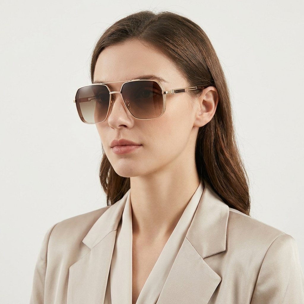OG Royale Aviator Luxe | Gold Gradient Square Sunglasses