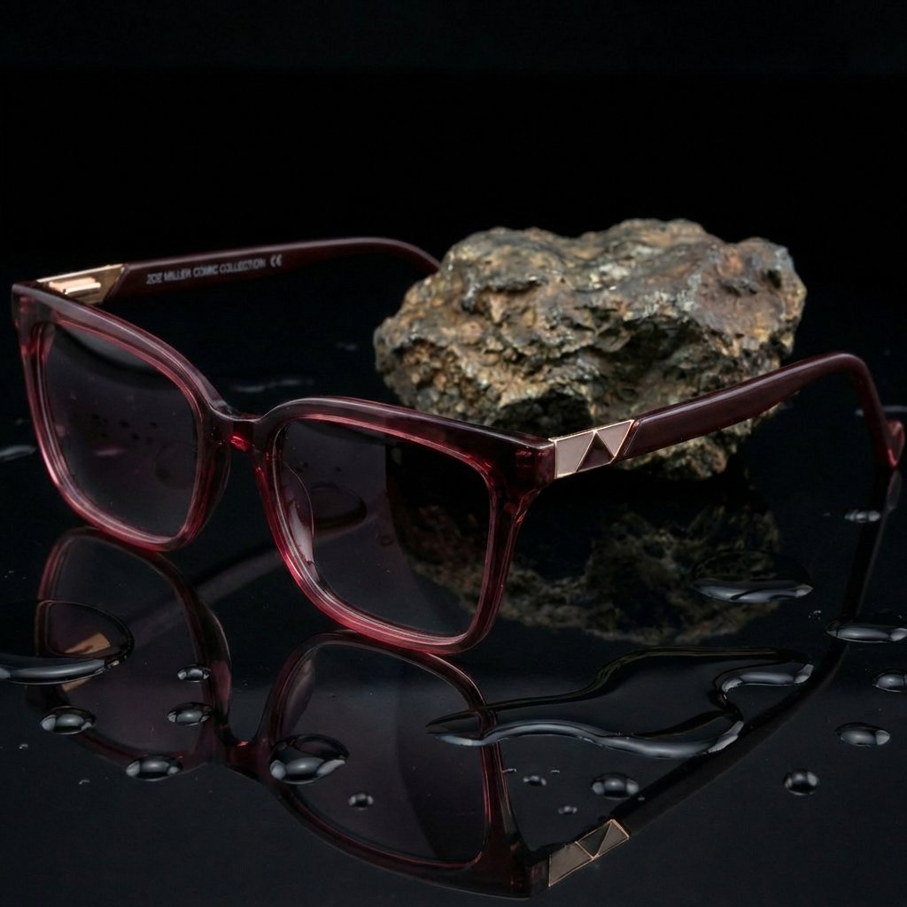 OG Ruby Aura Full Rim Square Eyeglasses | Premium Lightweight Burgundy Optical Frame for Women