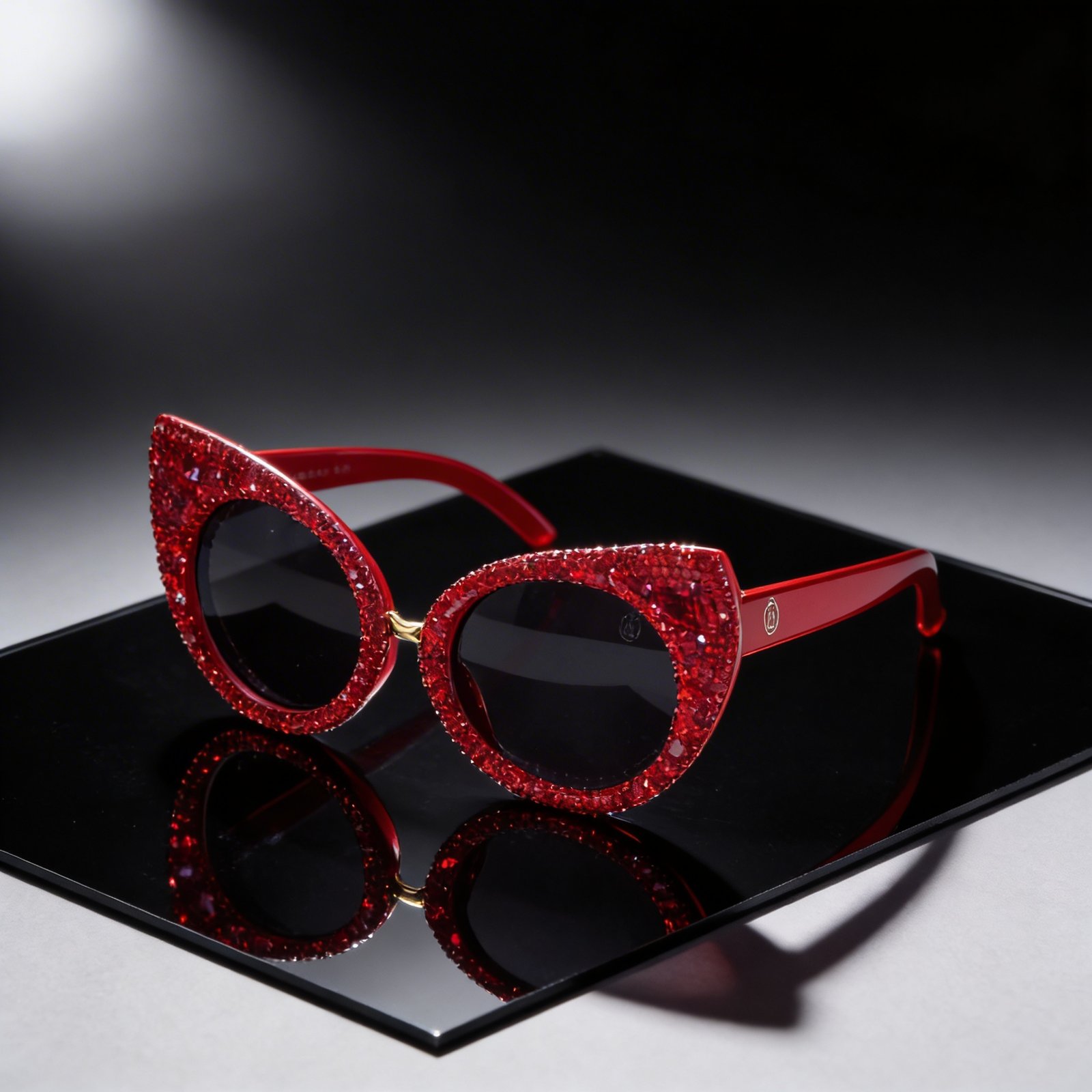 OG Ruby Queen Cat-Eye Sunglasses | Red Crystal Studded Luxury Party Shades for Women