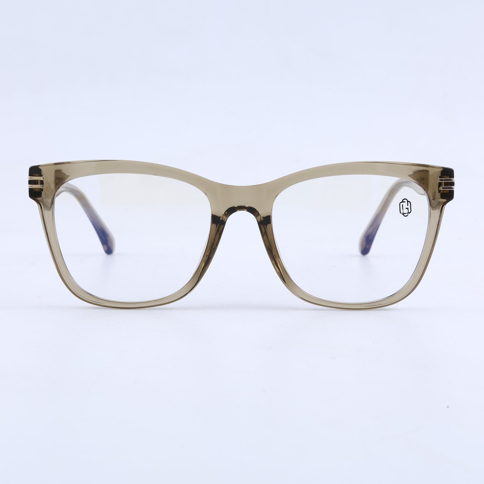 OG Sandstone Luxe Edge | Transparent Beige Square Eyeglasses