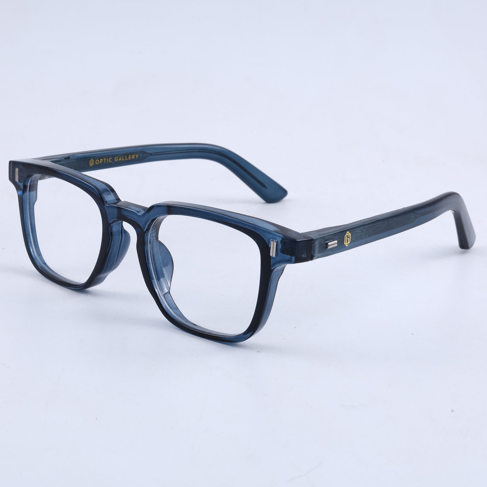 OG Sapphire Sovereign | Luxury Crystal Blue Optical Frame with Signature Gold Heritage Accents