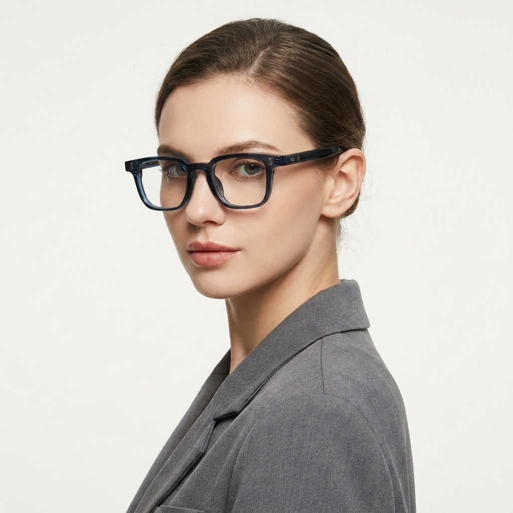 OG Sapphire Sovereign | Luxury Crystal Blue Optical Frame with Signature Gold Heritage Accents