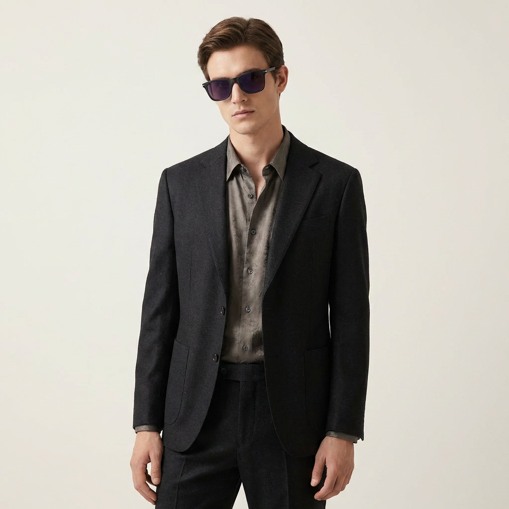 OG Shadow 5-in-1 Clip-On | Glossy Black Square Magnetic Eyeglasses