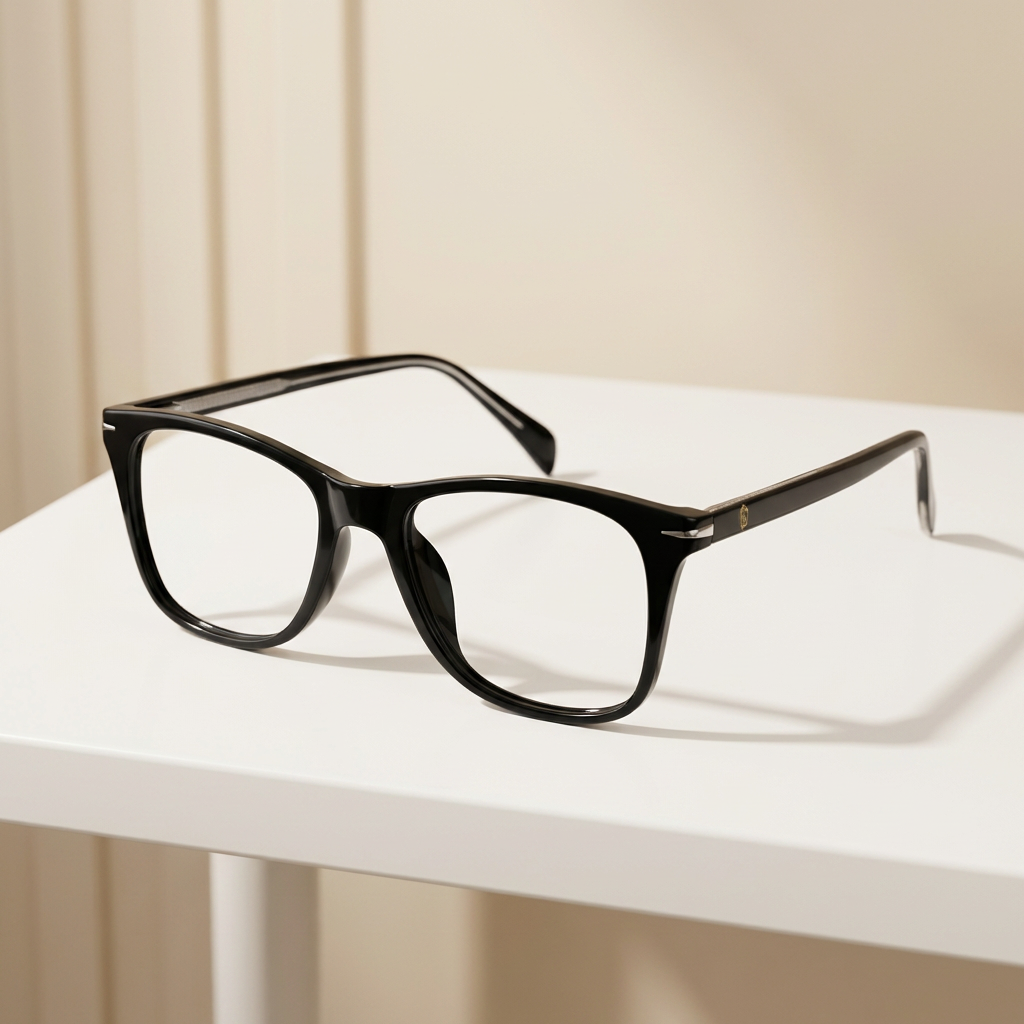 OG Shadow 5-in-1 Clip-On | Glossy Black Square Magnetic Eyeglasses