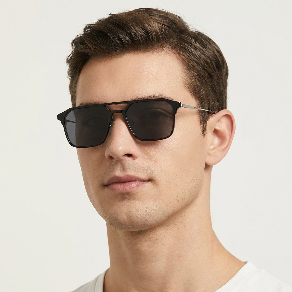 OG Shadow Blade | Modern Cut Bridge Black Clip OnSunglasses