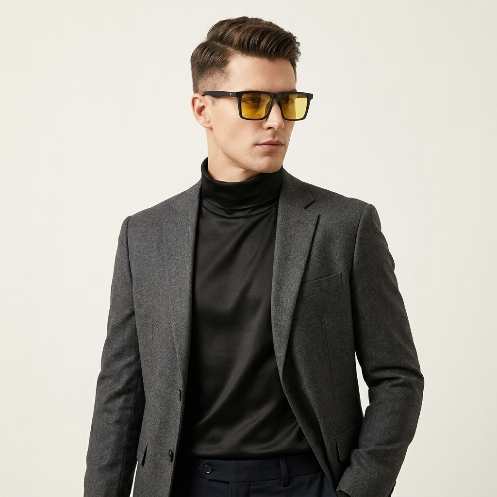 OG Shadow Core Clip-On | Matte Black Square Magnetic Eyeglasses