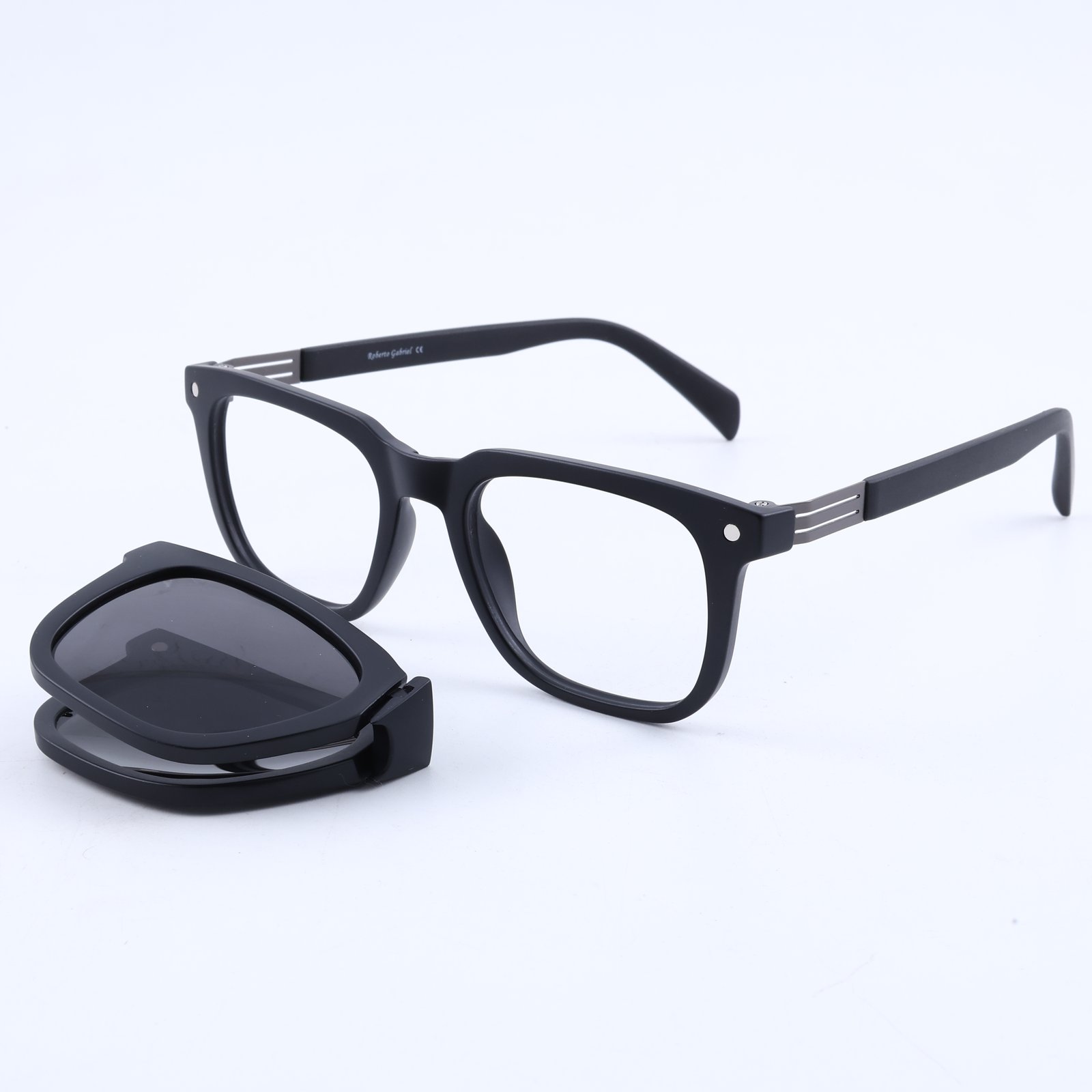 OG Shadow Crest | Premium Matte Black Magnetic Clip-On Eyewear