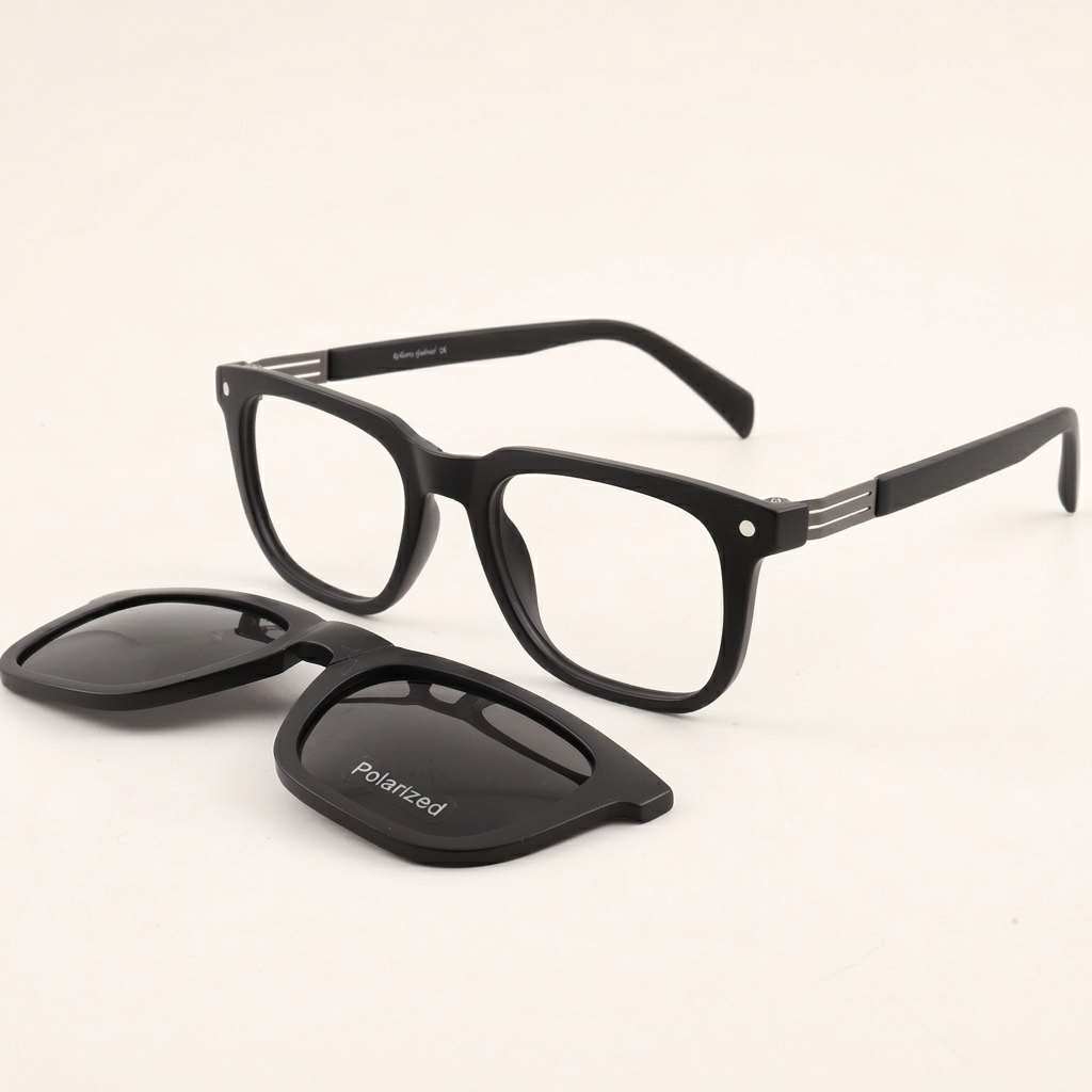 OG Shadow Crest | Premium Matte Black Magnetic Clip-On Eyewear