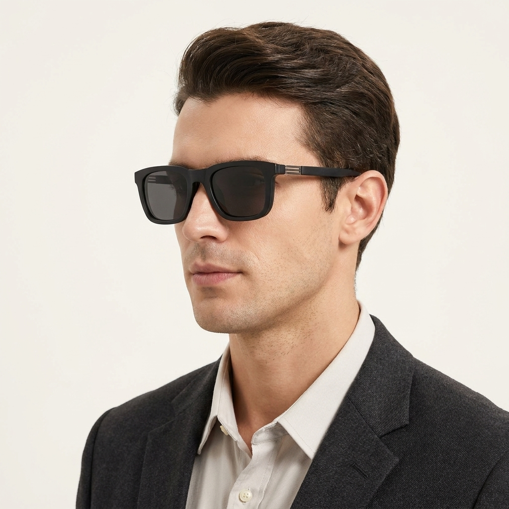 OG Shadow Crest | Premium Matte Black Magnetic Clip-On Eyewear