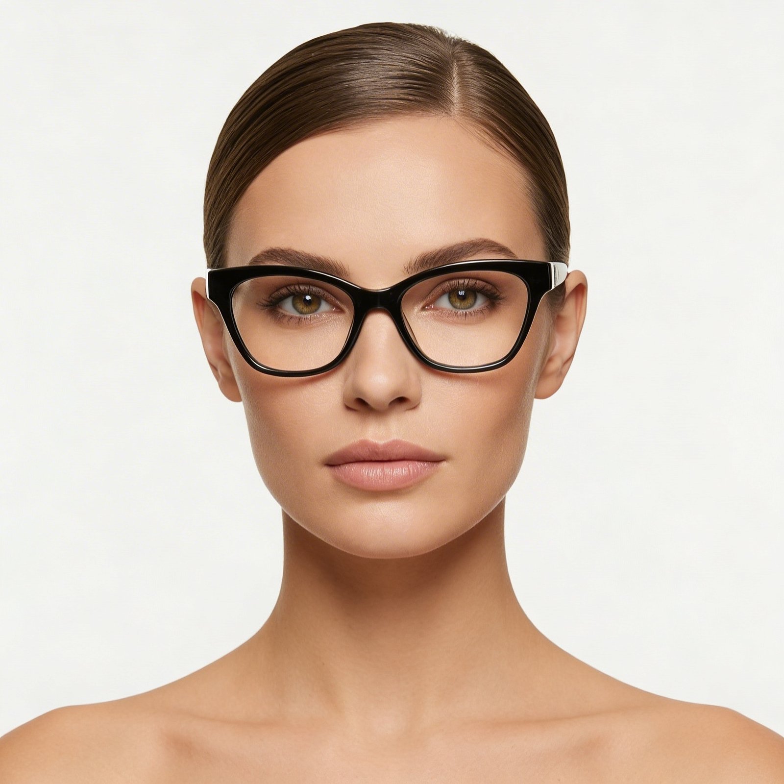 OG Shadow Curve Full Rim Cat-Eye Eyeglasses | Sleek Glossy Lightweight Optical Frame for Women