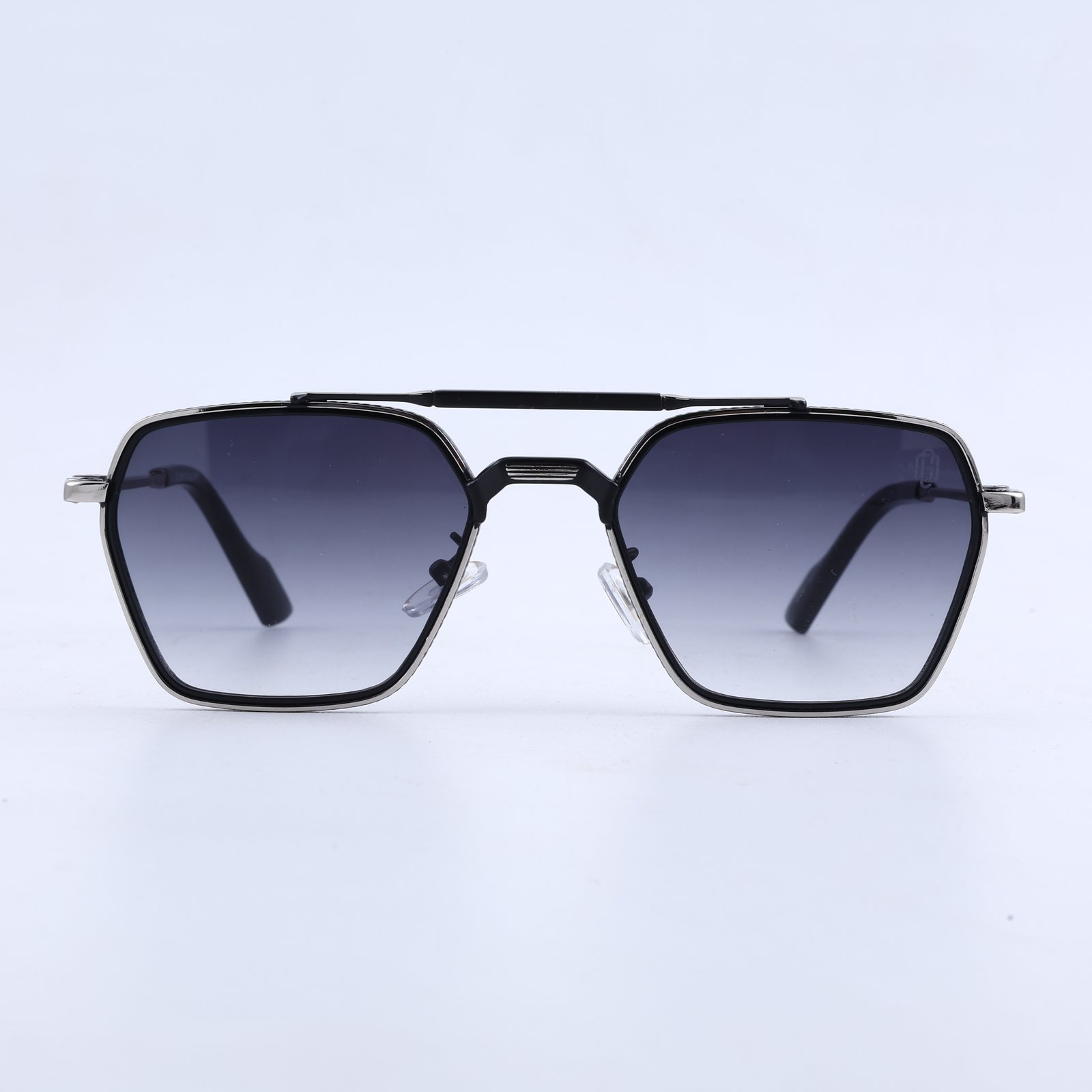 OG Shadow Emperor | Luxury Black Hexa Aviator Sunglasses with Smoke Gradient Lenses