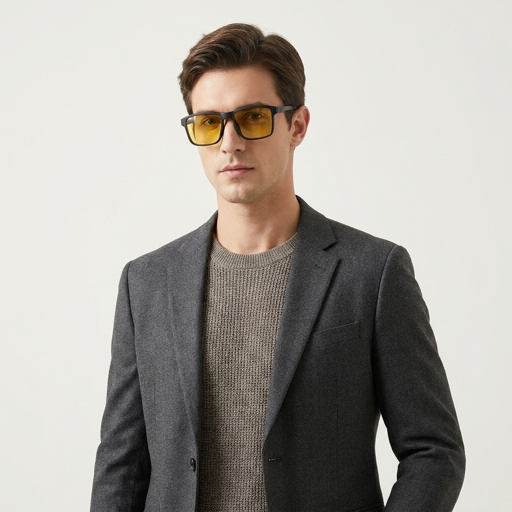 OG Shadow Luxe Clip-On | Matte Black Rectangular Magnetic Sunglasses