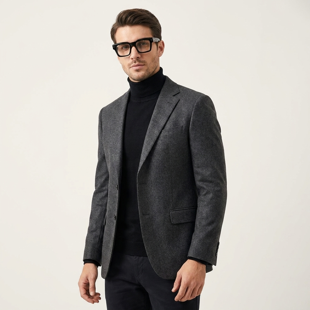 OG Shadow Mark | Matte Black Square Eyeglasses with Gold Signature Temples