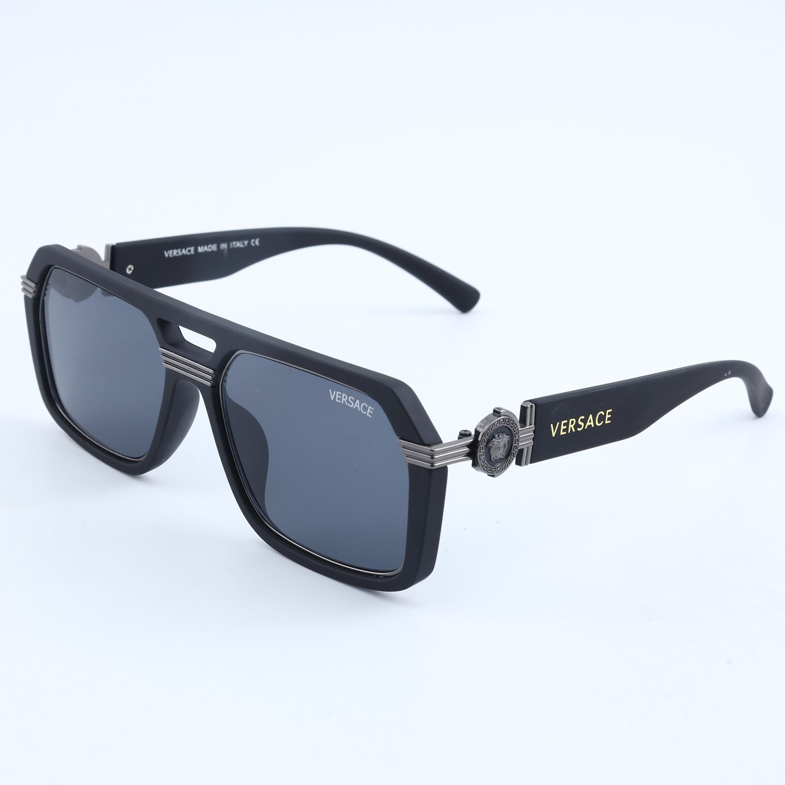 OG Shadow Medusa | Black Chrome Statement Shield Sunglasses