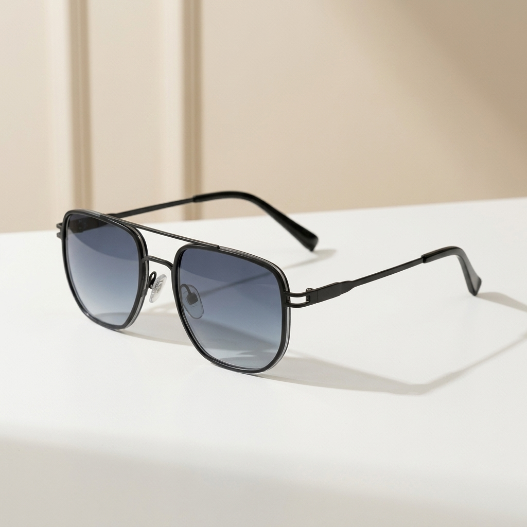 OG Shadow Pilot | Matte Black Aviator Blue Gradient Sunglasses