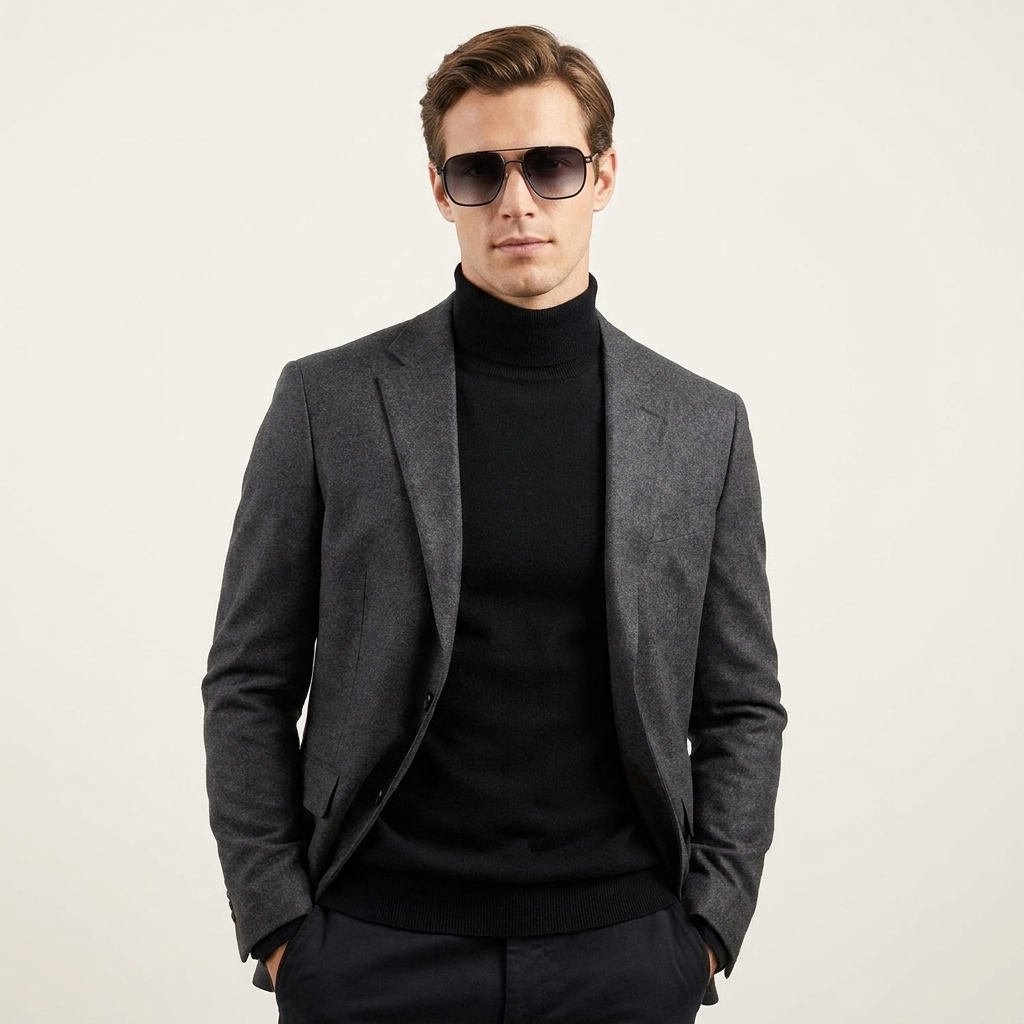 OG Shadow Pilot | Matte Black Aviator Blue Gradient Sunglasses