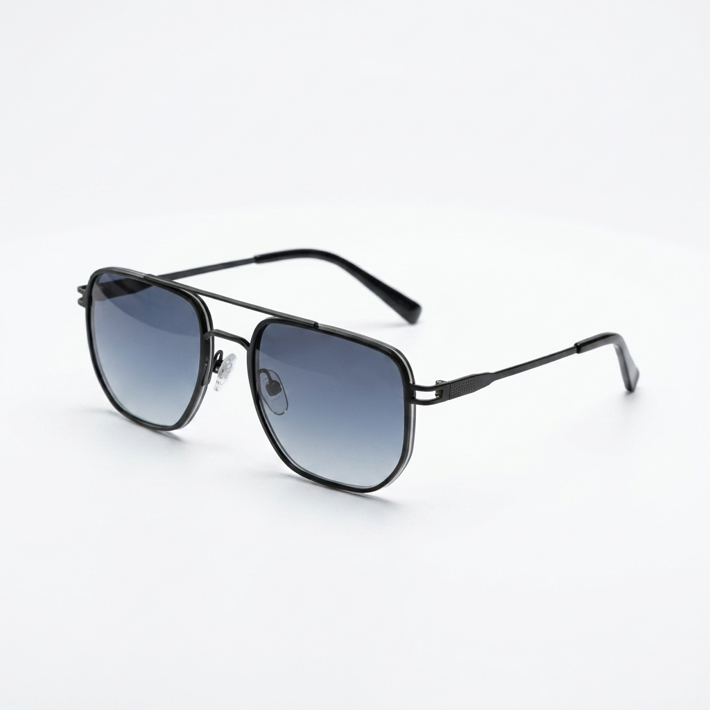 OG Shadow Pilot | Matte Black Aviator Blue Gradient Sunglasses