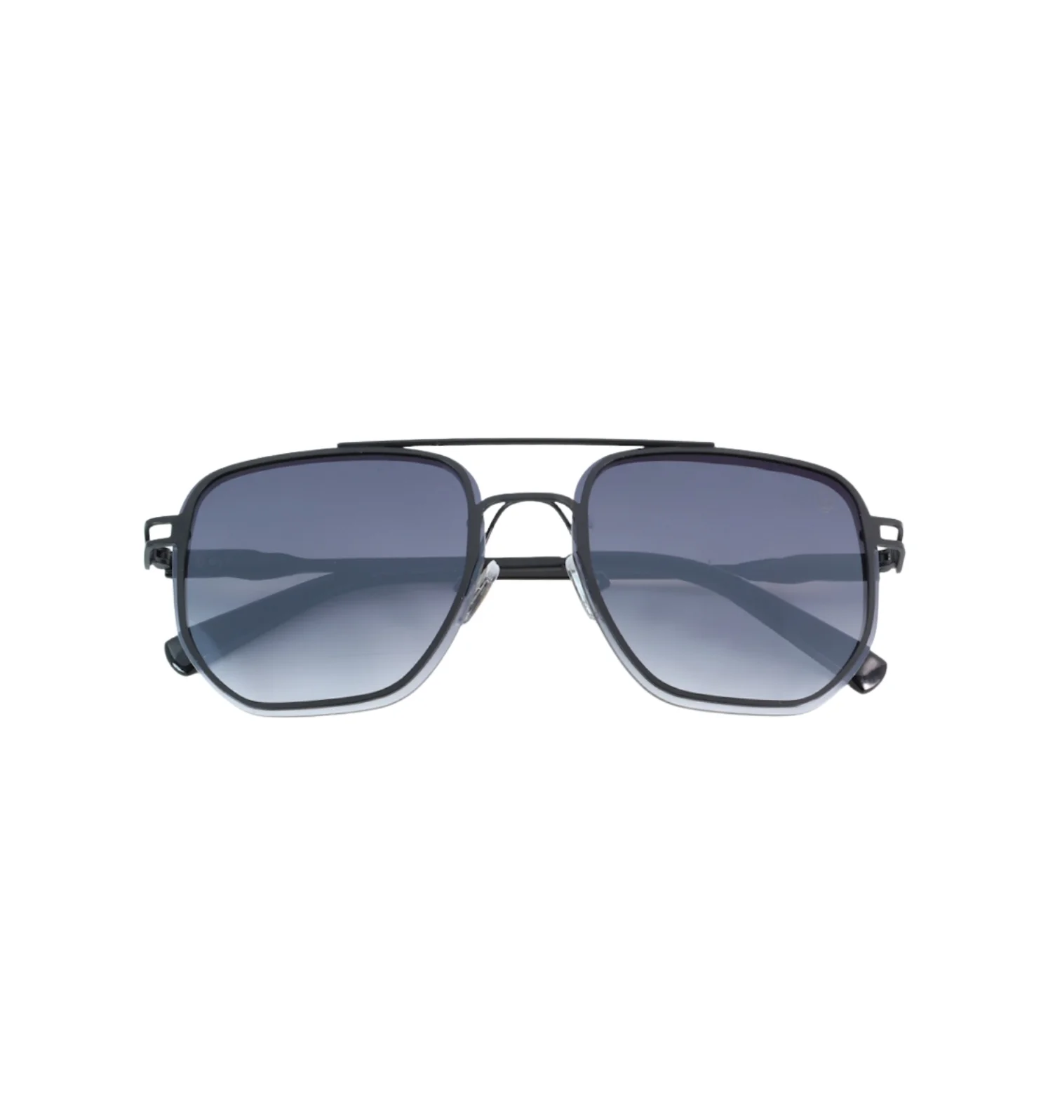 OG Shadow Pilot | Matte Black Aviator Blue Gradient Sunglasses