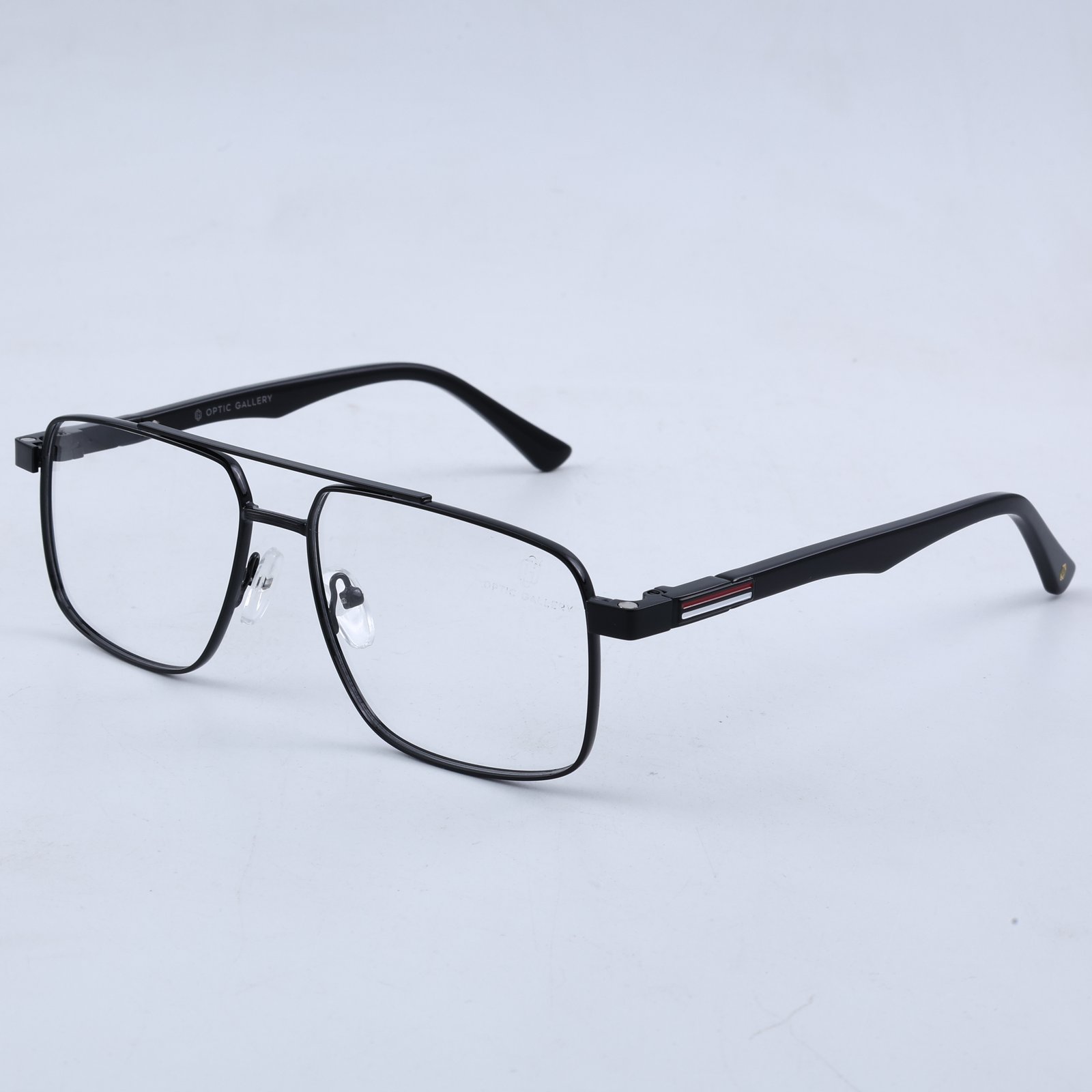 OG Shadow Pilot Clip-On | Premium Matte Black Magnetic Clip-On Aviator Eyewear with Floating Double Bridge Design