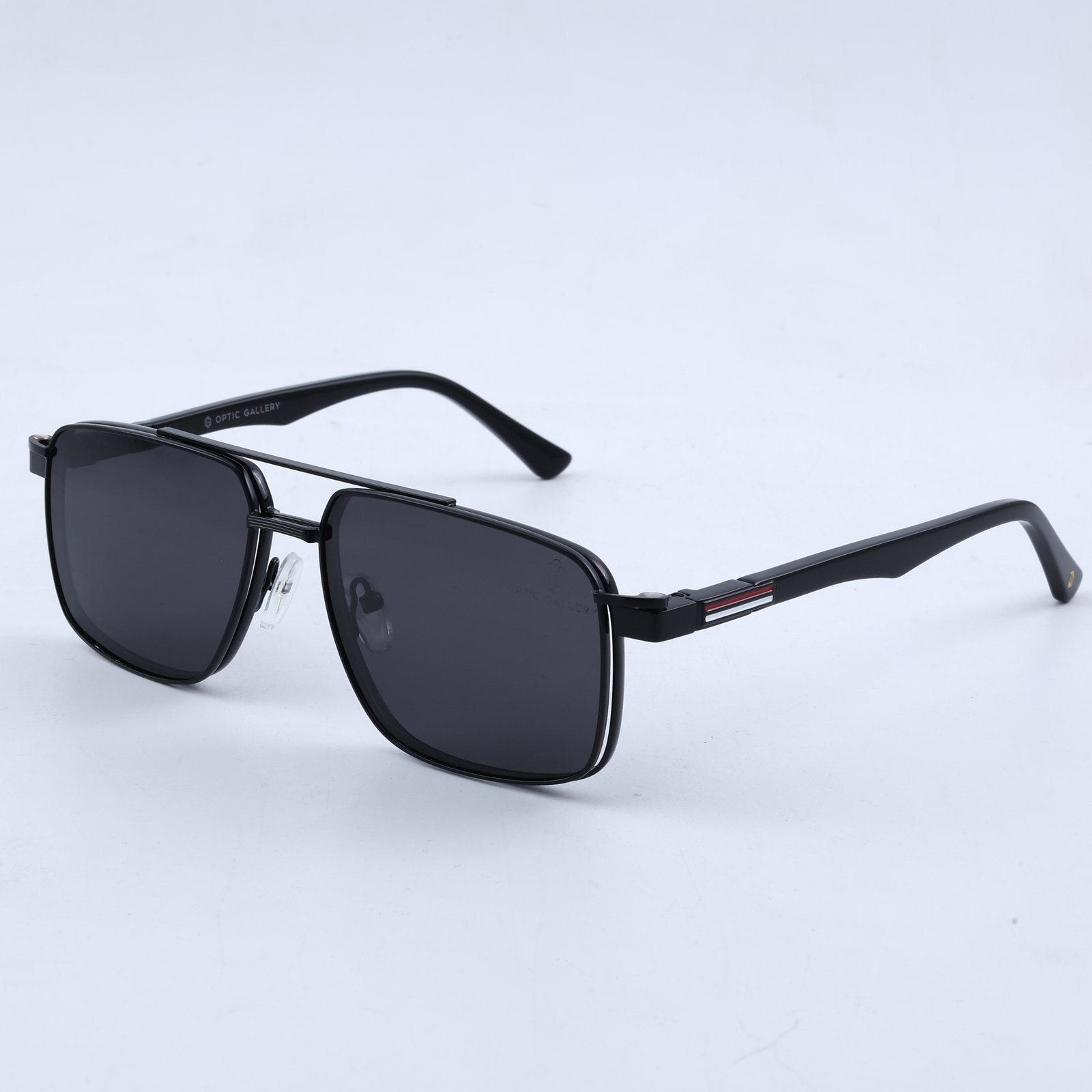 OG Shadow Pilot Clip-On | Premium Matte Black Magnetic Clip-On Aviator Eyewear with Floating Double Bridge Design