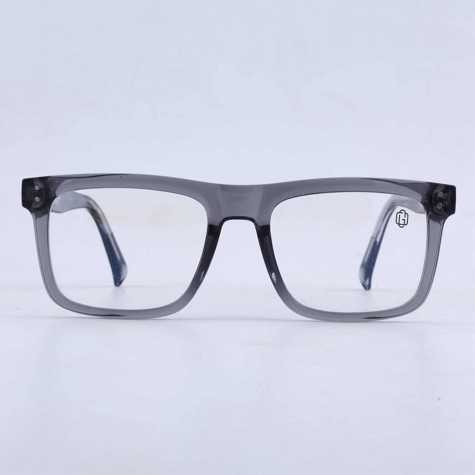 OG Shadow Regent | Luxury Smoke Crystal Optical Frame with Signature Heritage Temples