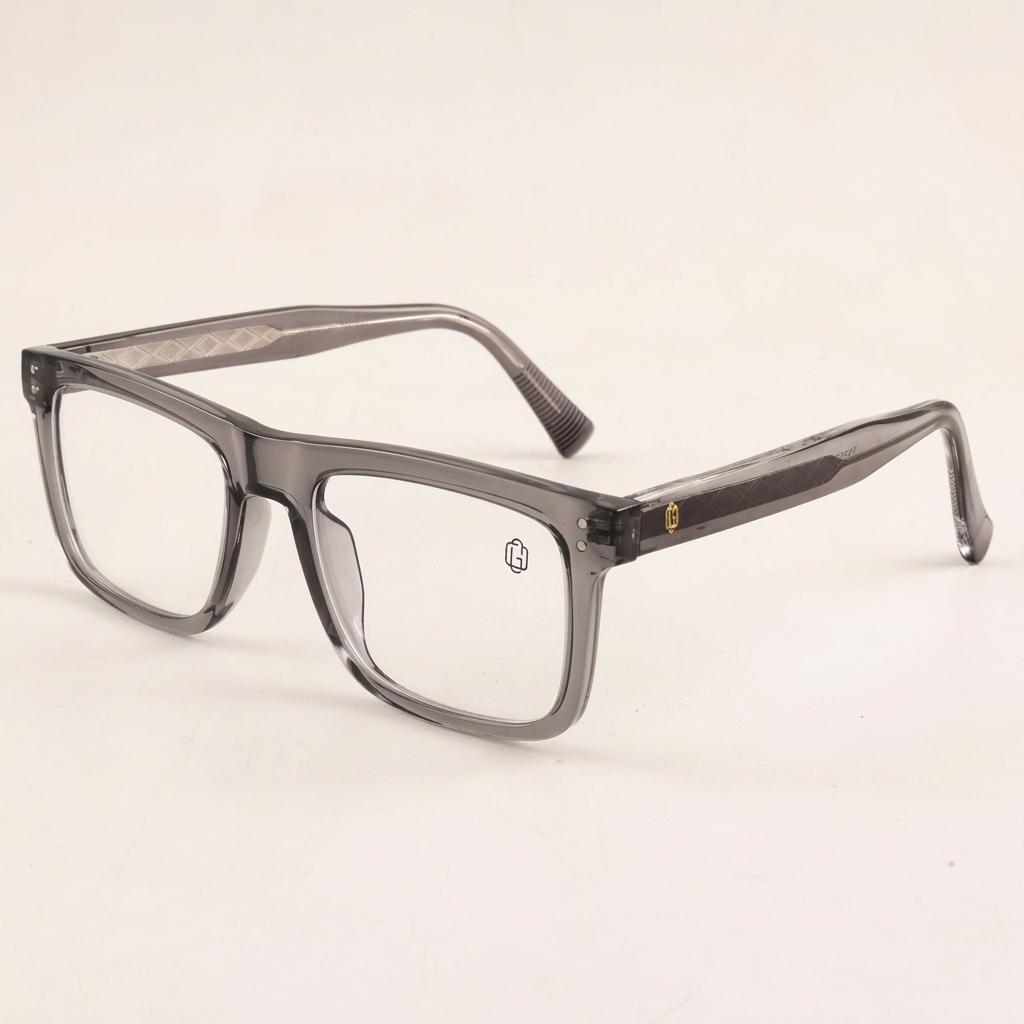 OG Shadow Regent | Luxury Smoke Crystal Optical Frame with Signature Heritage Temples