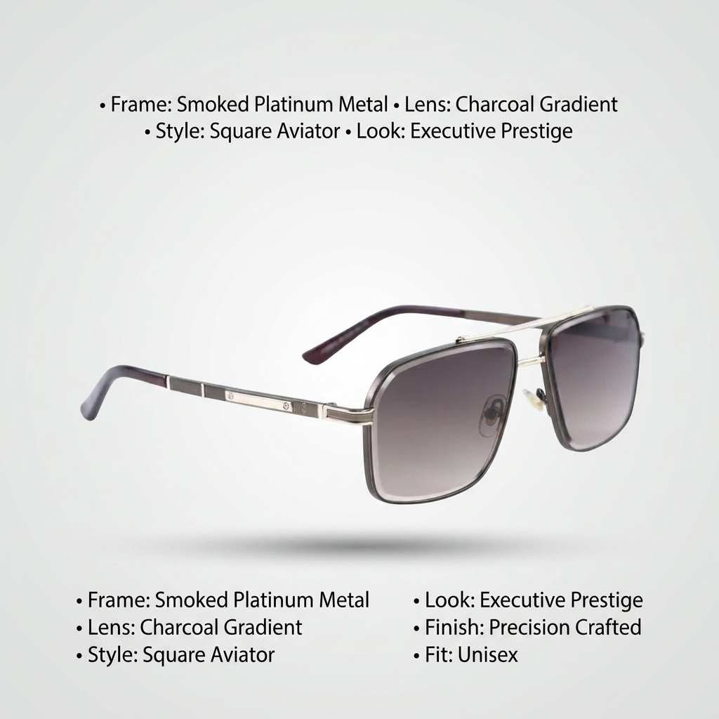 OG Silver Crest | Chrome Aviator Blue Gradient Sunglasses