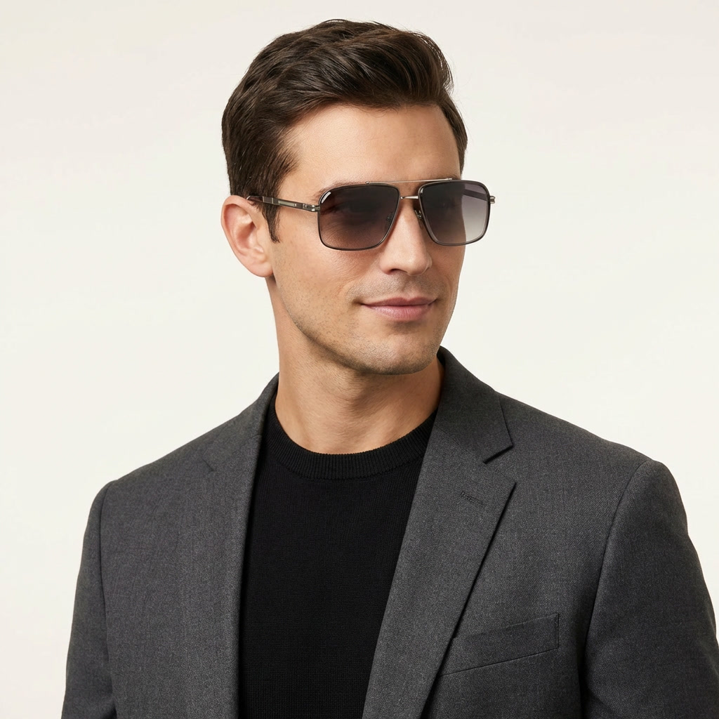 OG Silver Crest | Chrome Aviator Blue Gradient Sunglasses