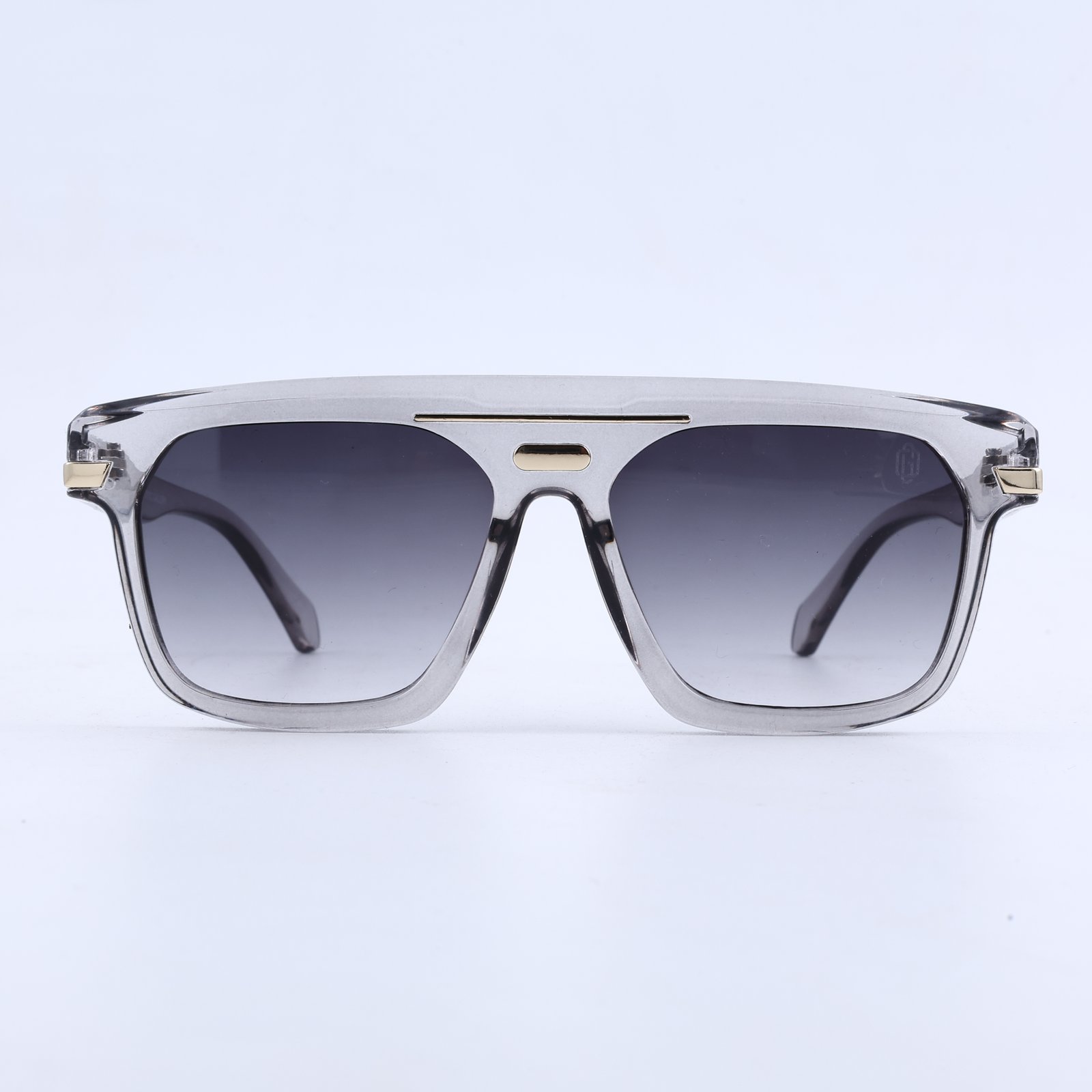 OG Silver Dynasty | Luxury Smoke Crystal Navigator Sunglasses with Grey Gradient Lenses