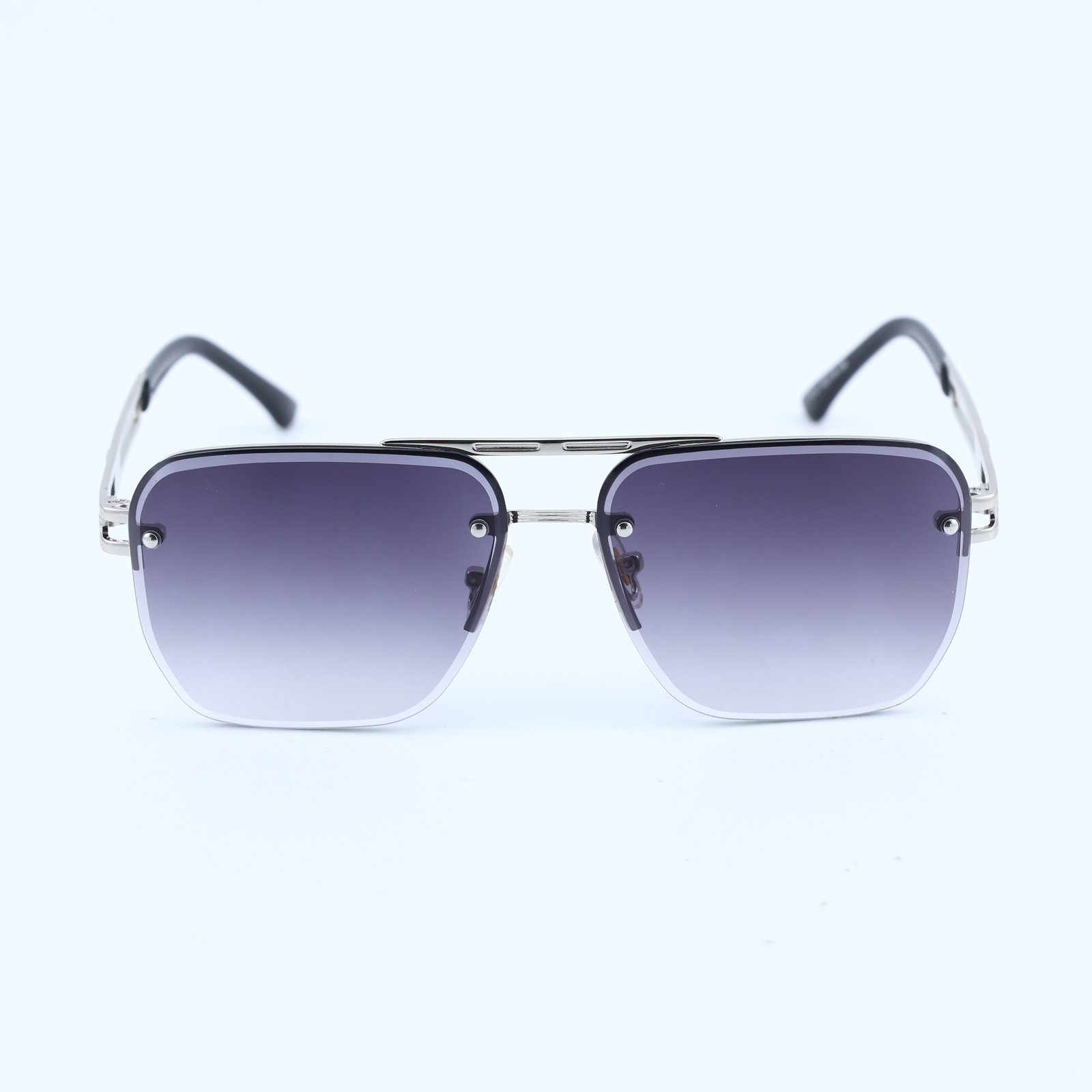OG Silver Mist | Rimless Gradient Square Sunglasses