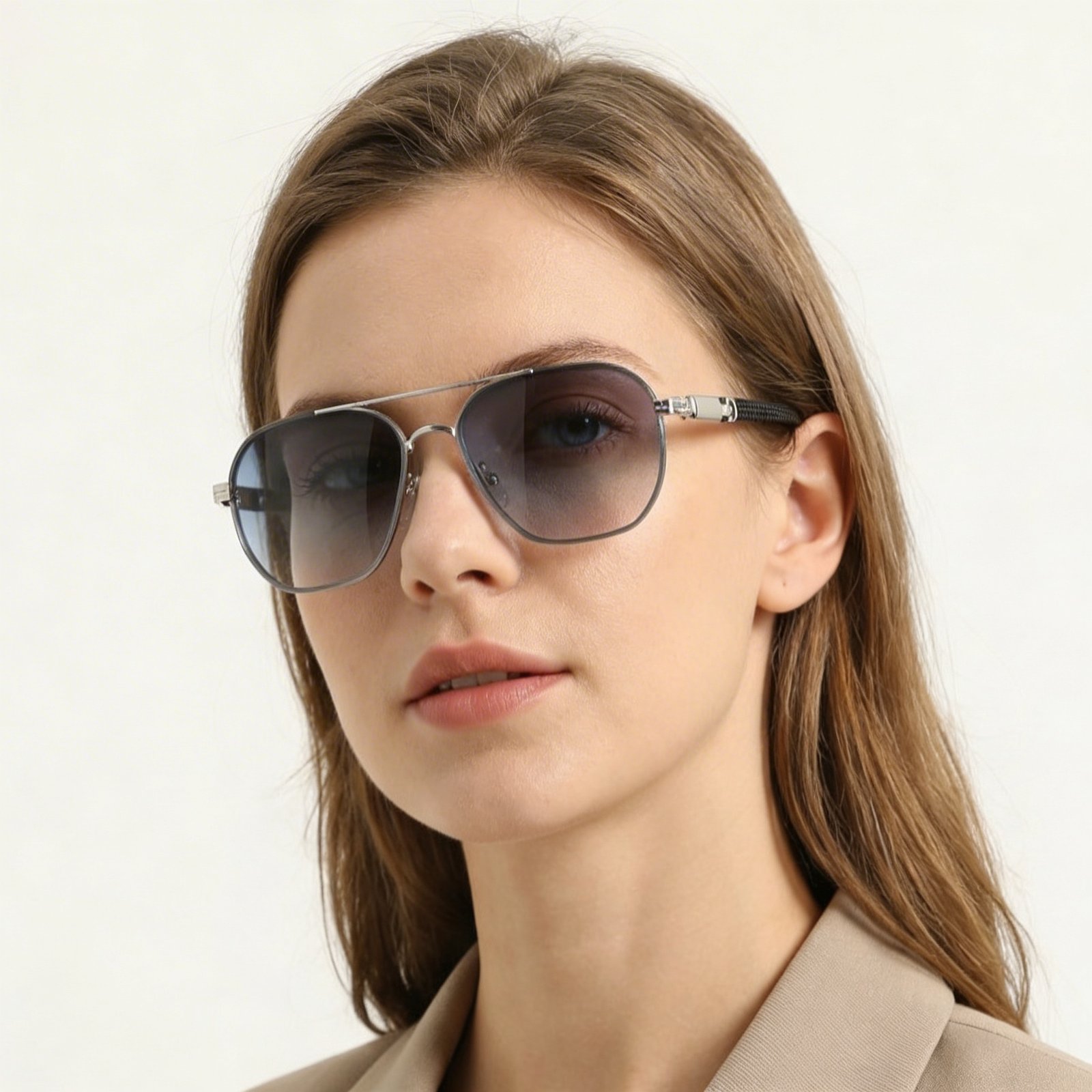 OG Silver Monarch | Textured Silver Aviator Sunglasses