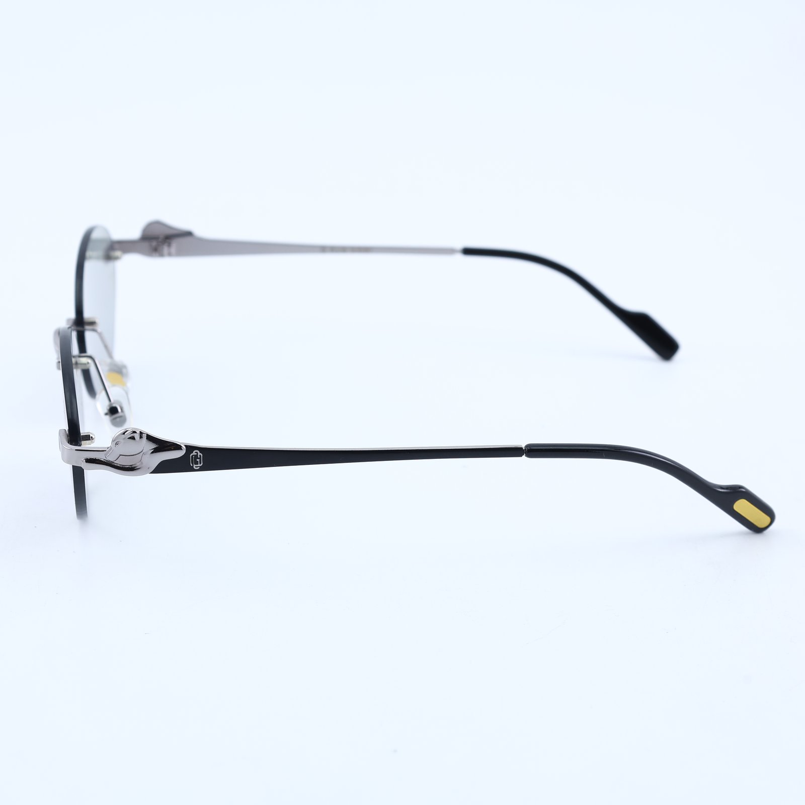 OG Sky Drift | Silver Rimless Oval Blue Sunglasses