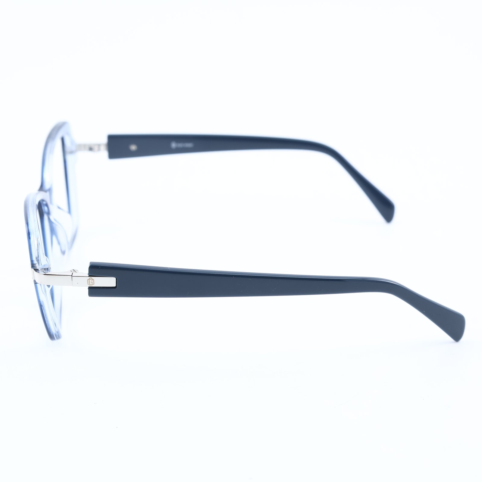 OG Sky Glow Full Rim Square Eyeglasses | Transparent Ice Blue Lightweight Optical Frame for Women