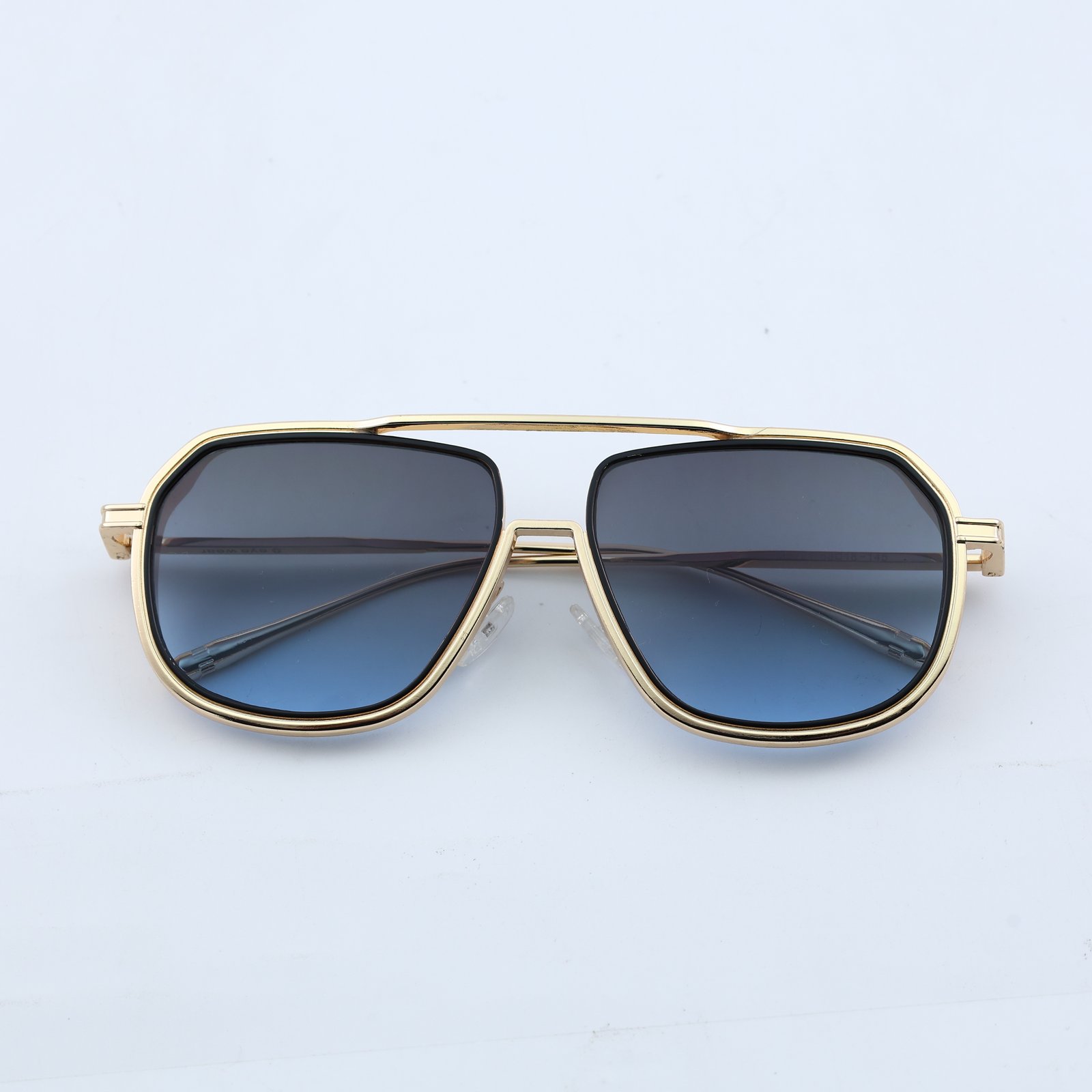 OG Skyframe Elite | Gold Double Bridge Blue Gradient Aviator Sunglasses