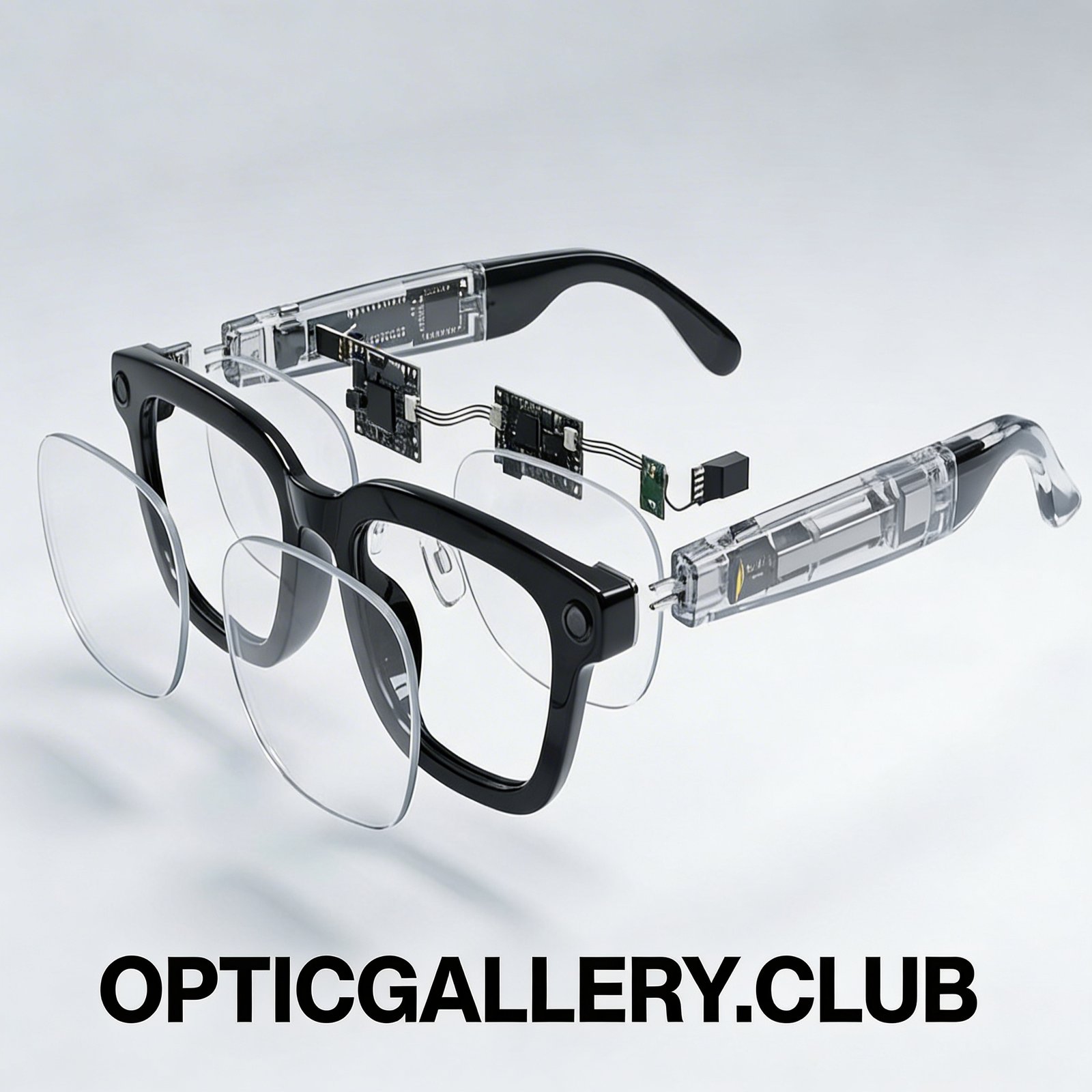 OG VisionX Smart Full Rim Square AI Glasses | Matte Grey Intelligent Smart Frame for Men