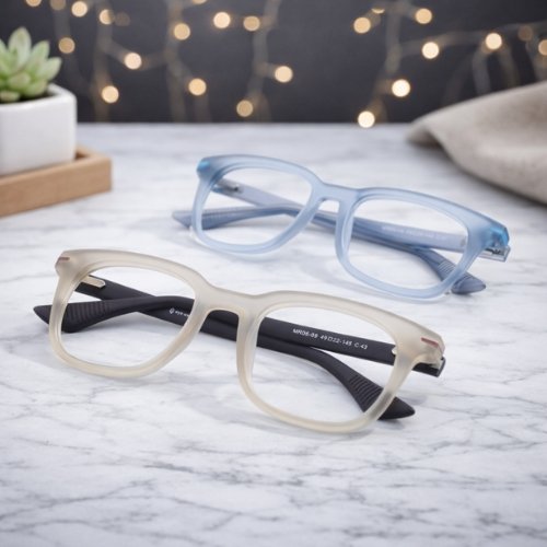 OG Smart Daily Full Rim Optical Frame for Men & Women – Brown & Grey Lightweight Eyeglasses