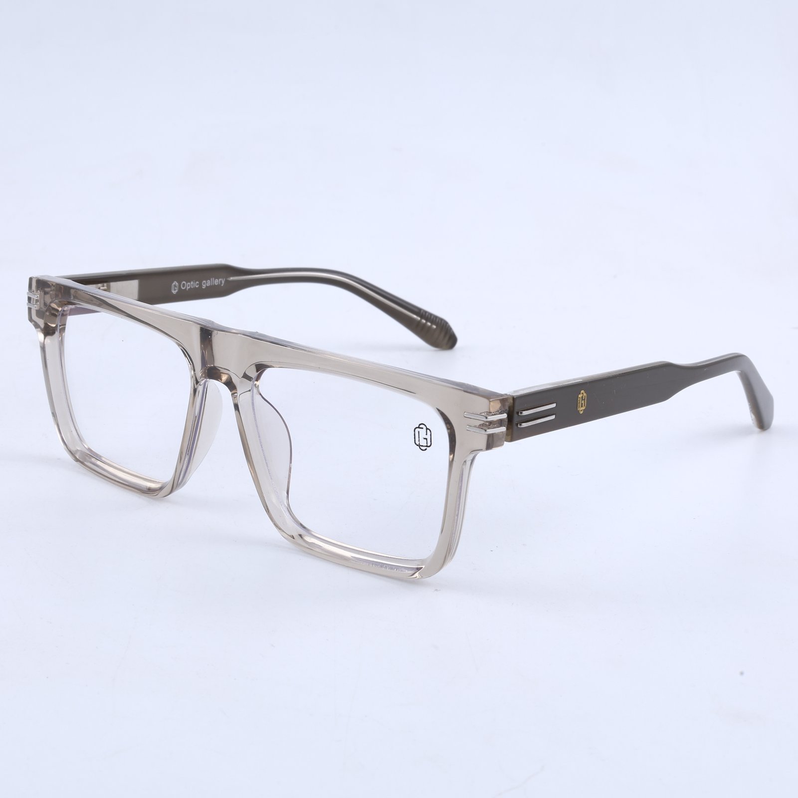 OG Smoke Crystal Edge | Bold Square Eyeglasses