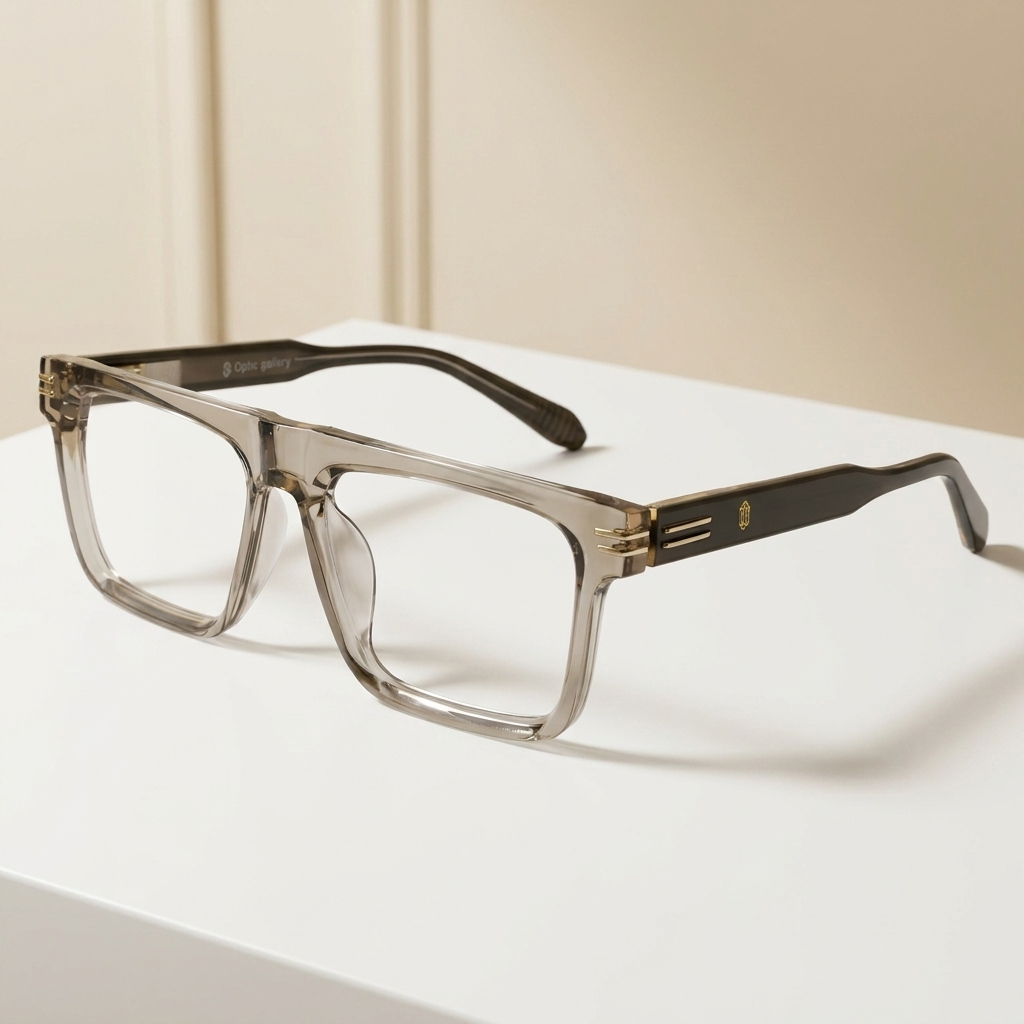OG Smoke Crystal Edge | Bold Square Eyeglasses