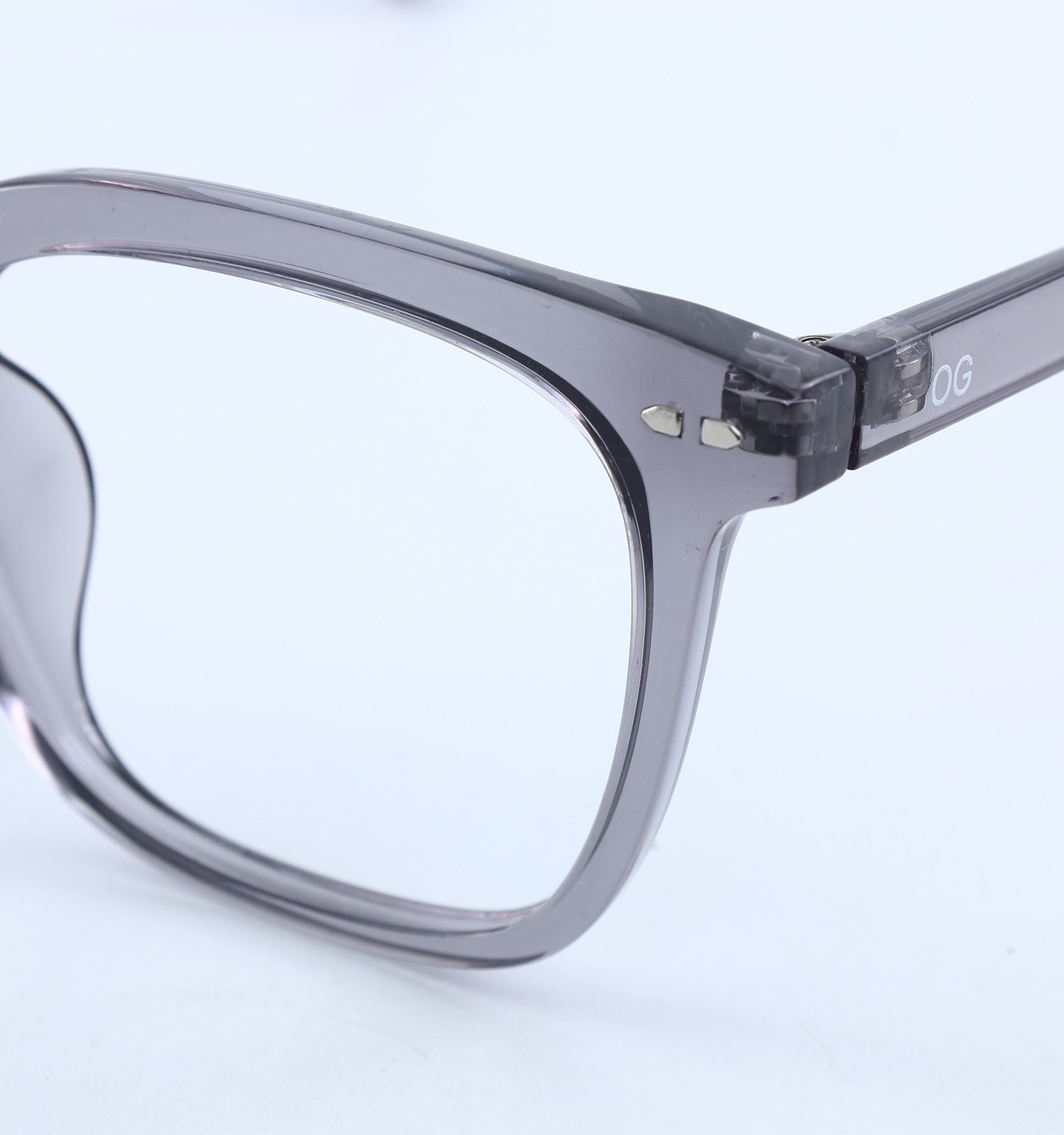 OG Smoke Curve Full Rim Eyeglasses | Modern Curved Optical Frame for Men &