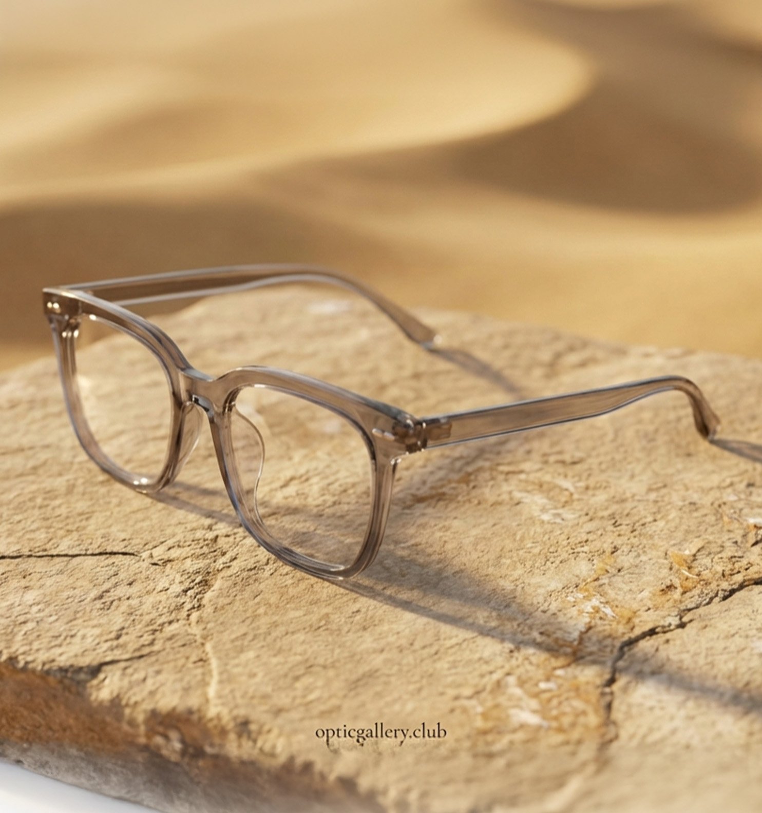 OG Smoke Curve Full Rim Eyeglasses | Modern Curved Optical Frame for Men &