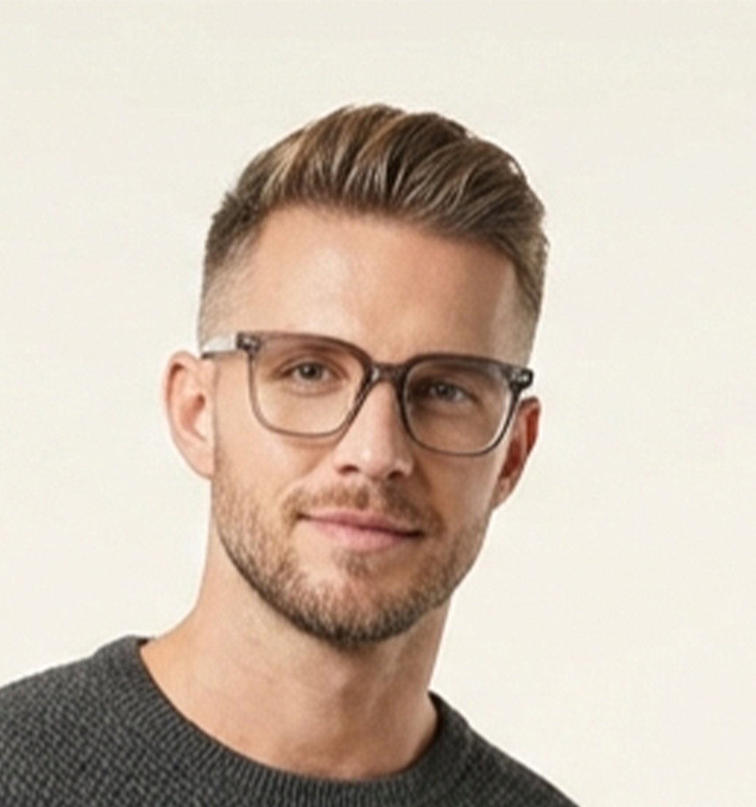OG Smoke Curve Full Rim Eyeglasses | Modern Curved Optical Frame for Men &