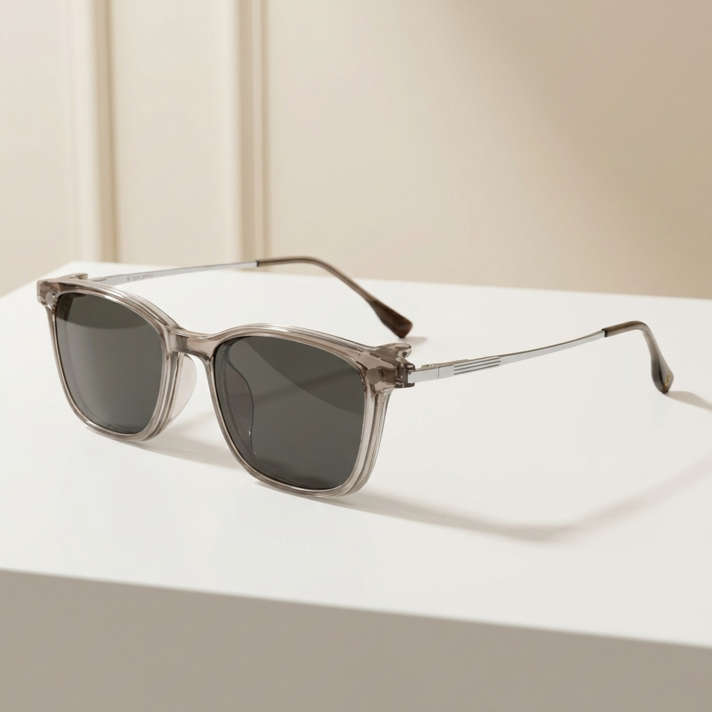 OG Smoke Luxe Clip-On | Crystal Square Magnetic Sunglasses