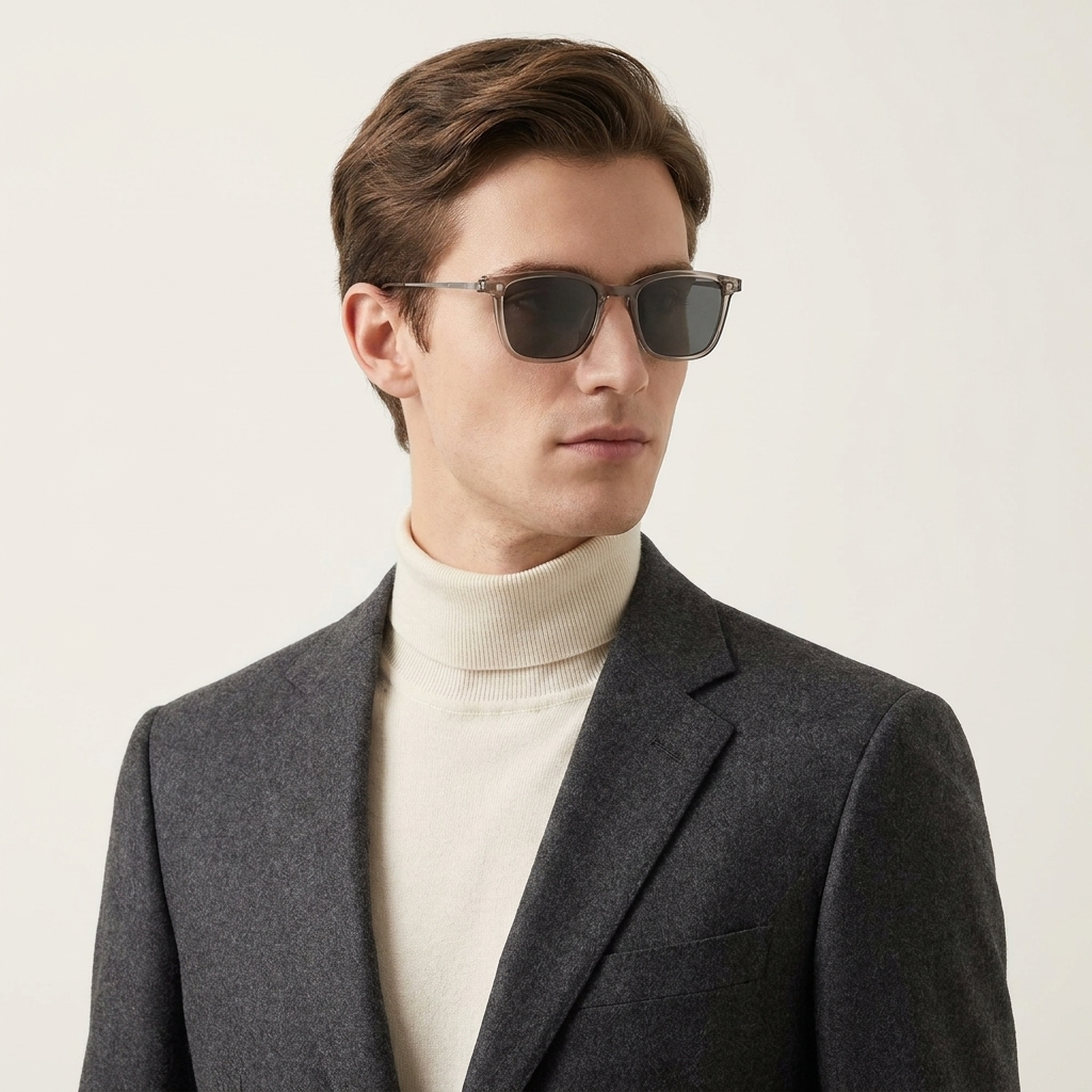 OG Smoke Luxe Clip-On | Crystal Square Magnetic Sunglasses
