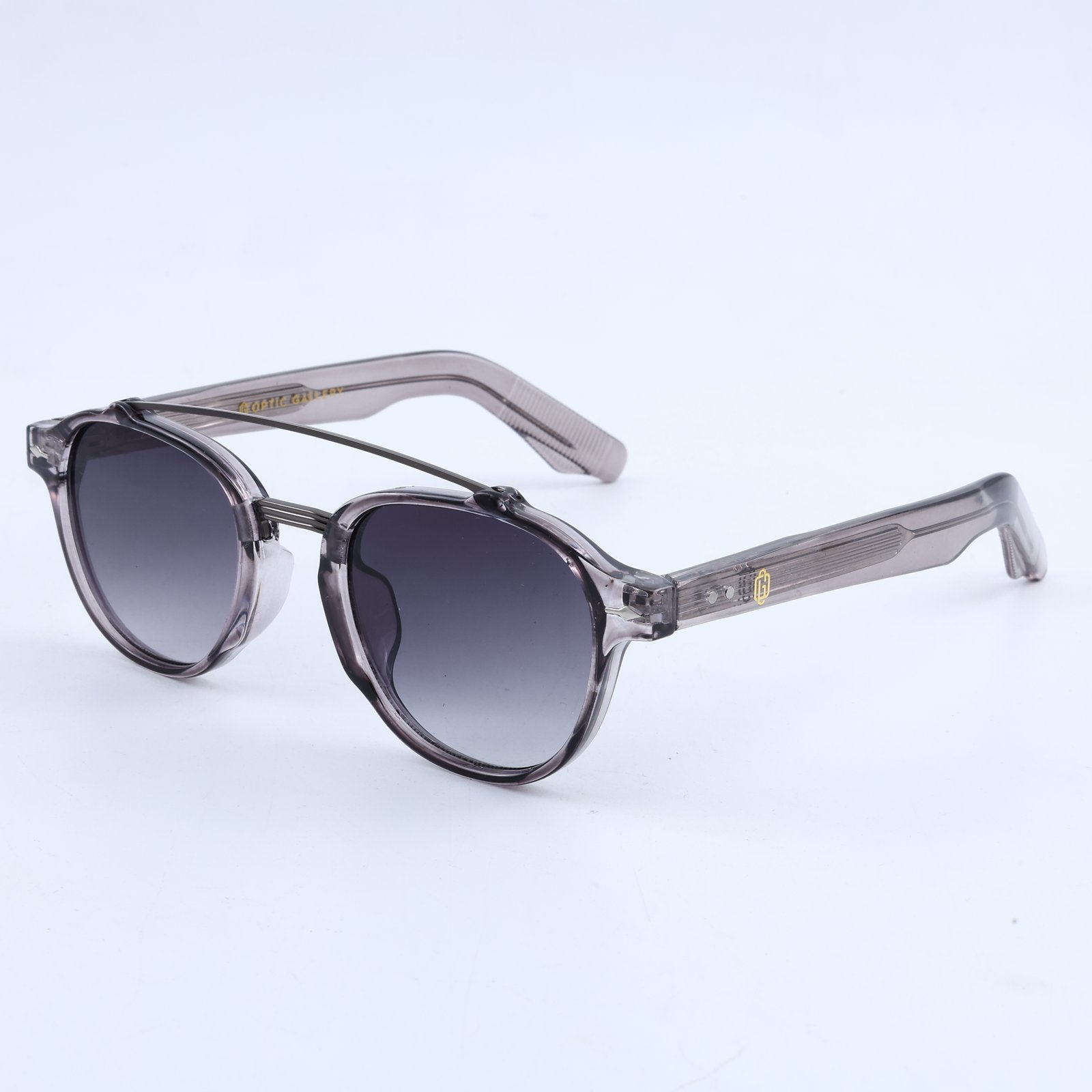 OG Smoke Orbit Luxe | Round Double-Bridge Gradient Sunglasses